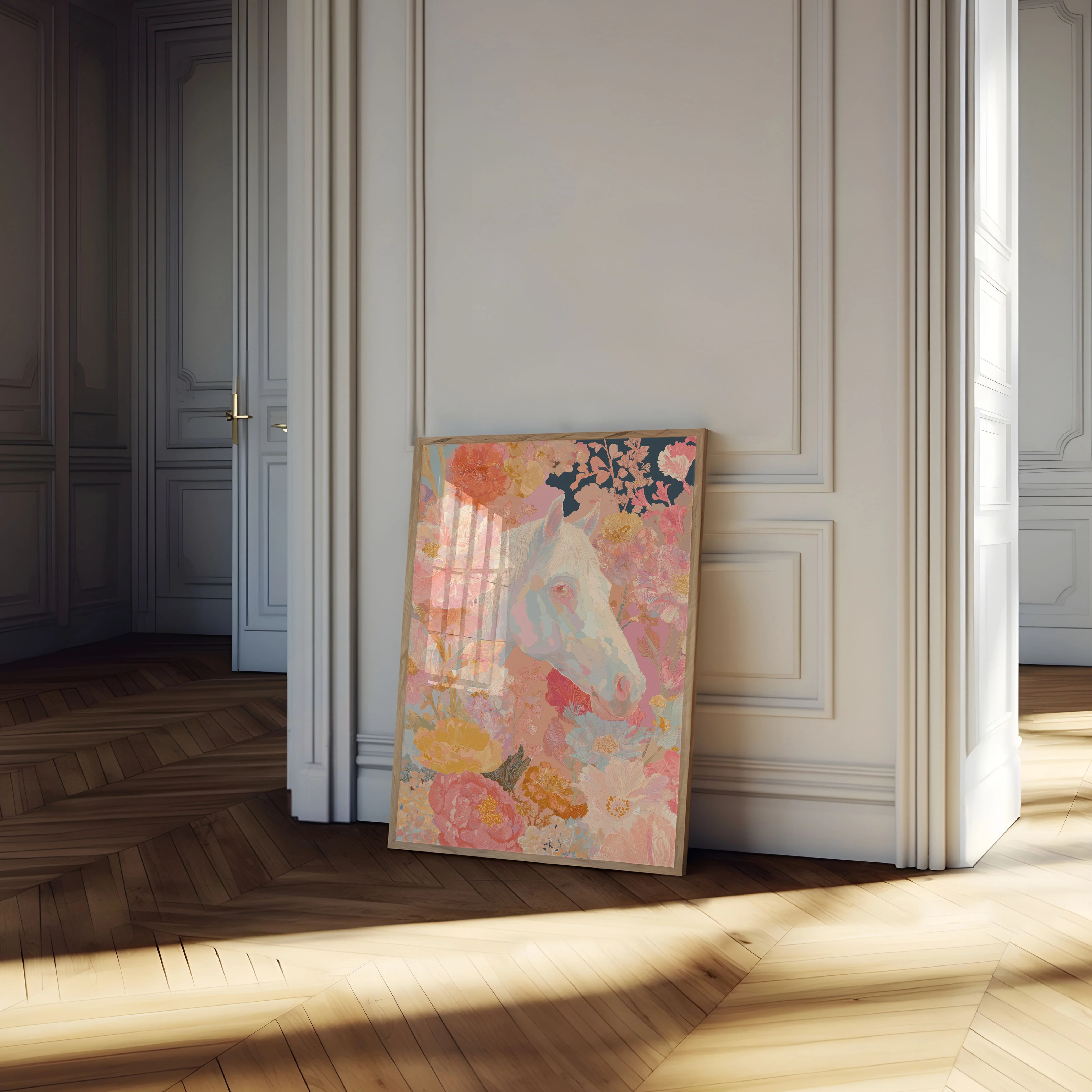 Ethereal Horse in Bloom Poster - Image 4