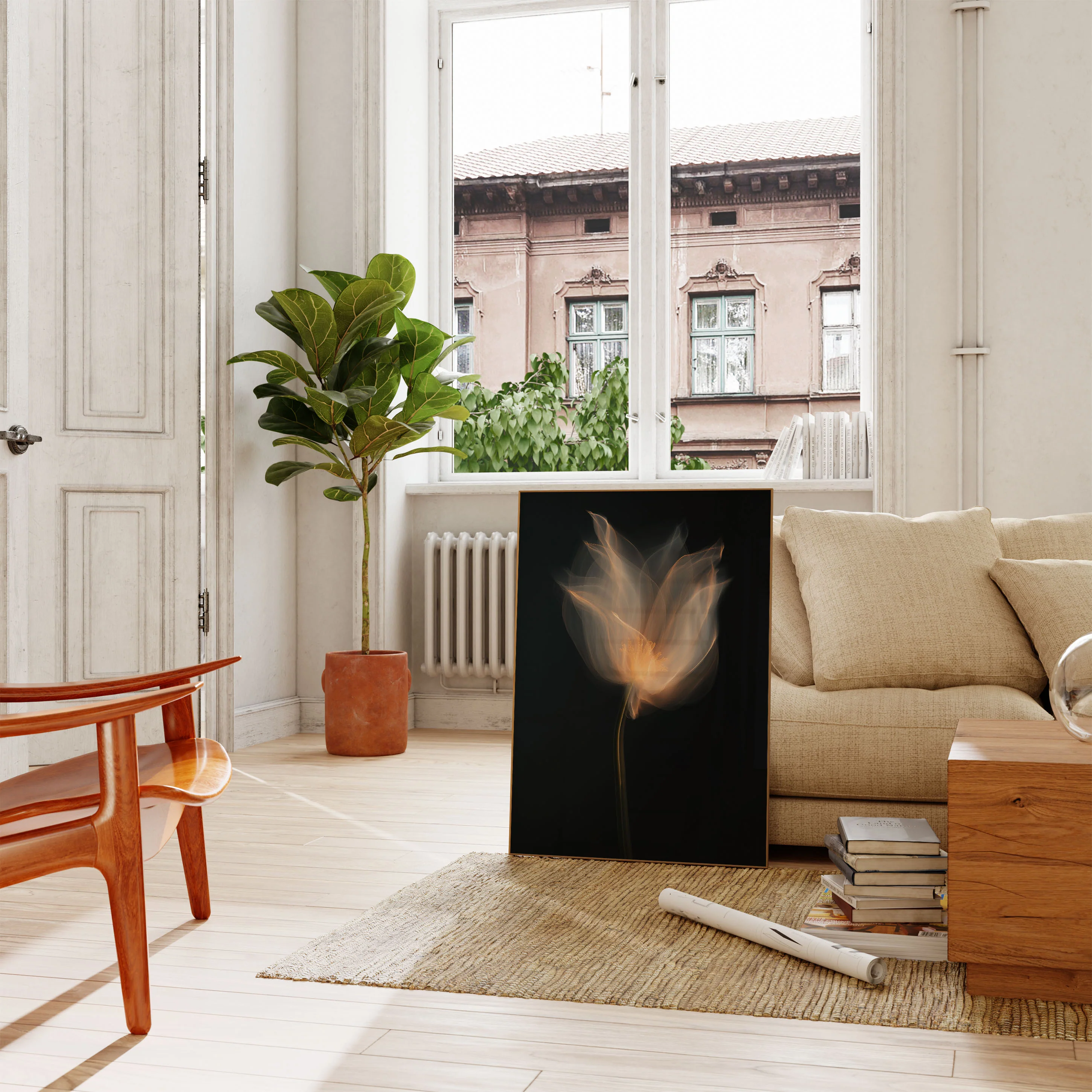 Ethereal Translucent Flower Poster - Image 2