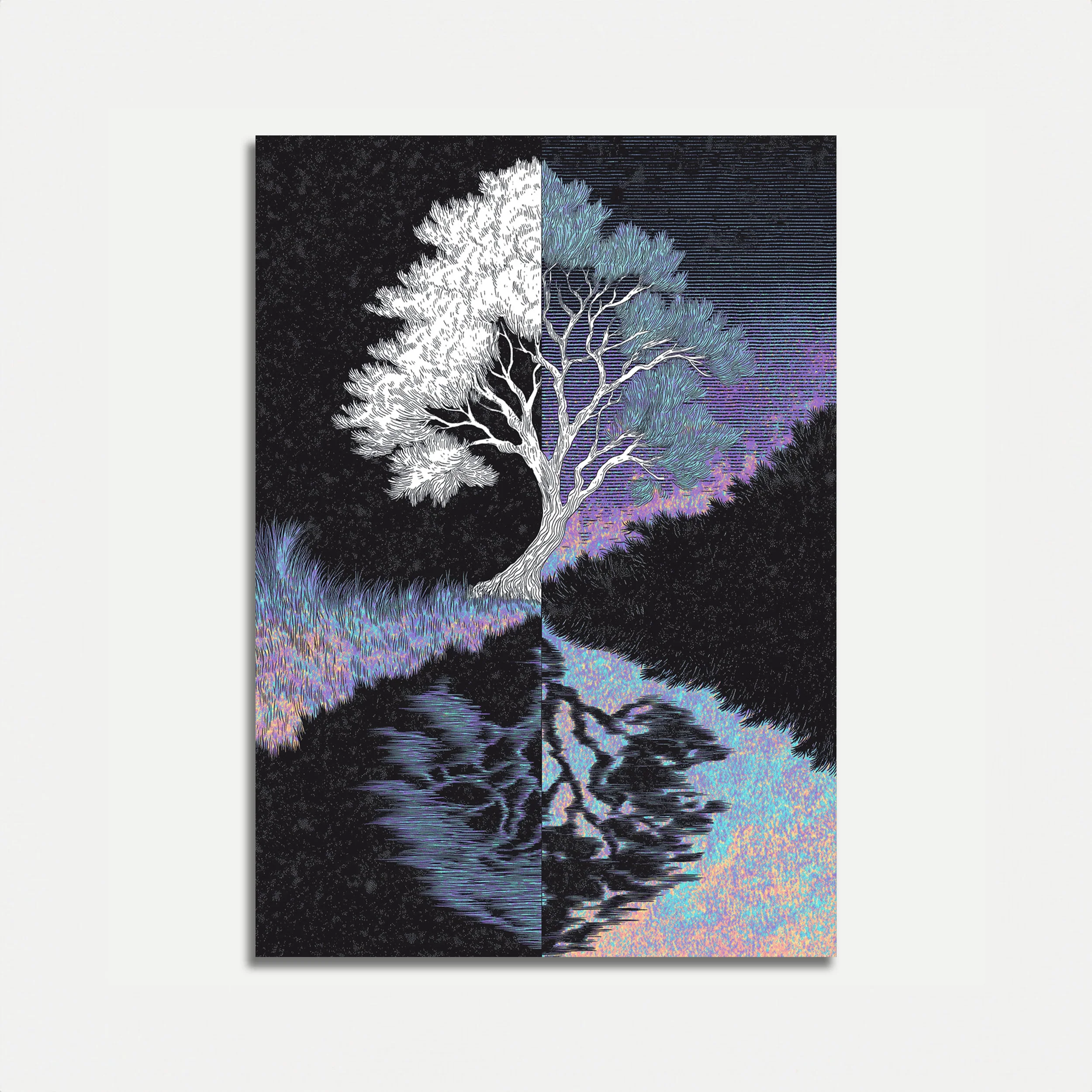 Ethereal Tree by Moonlit Stream Poster