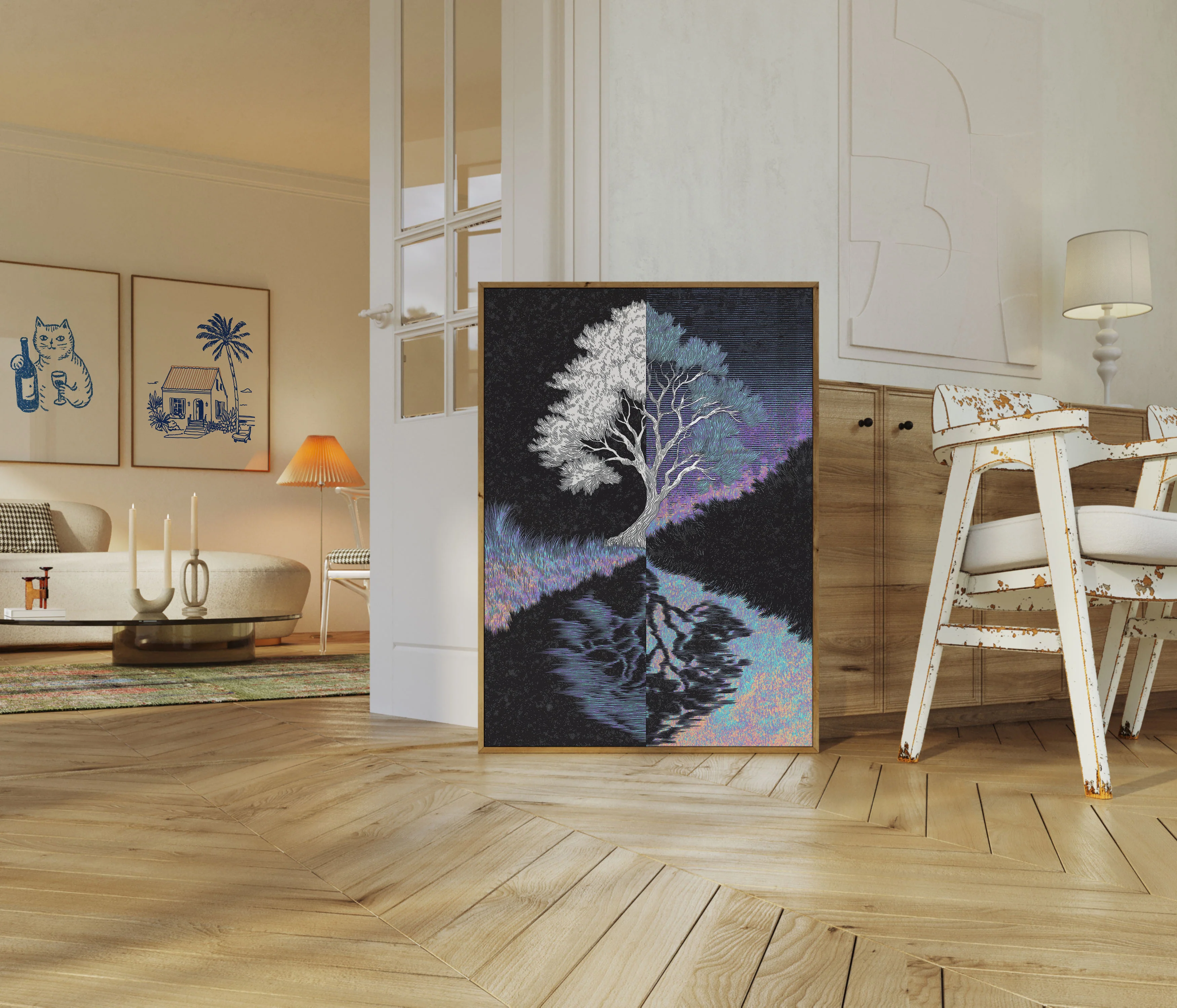 Ethereal Tree by Moonlit Stream Poster - Image 5