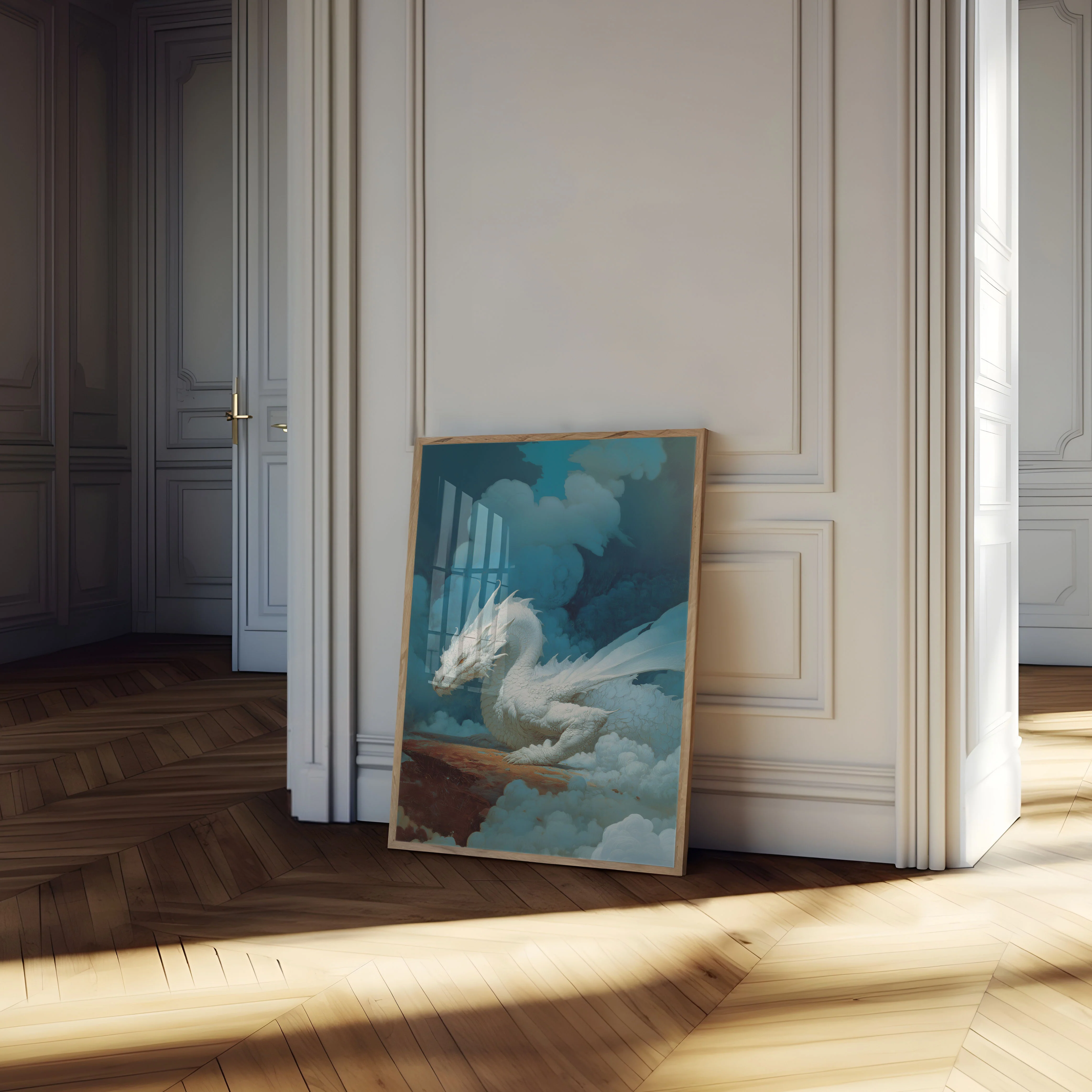 Ethereal White Dragon Poster - Image 4
