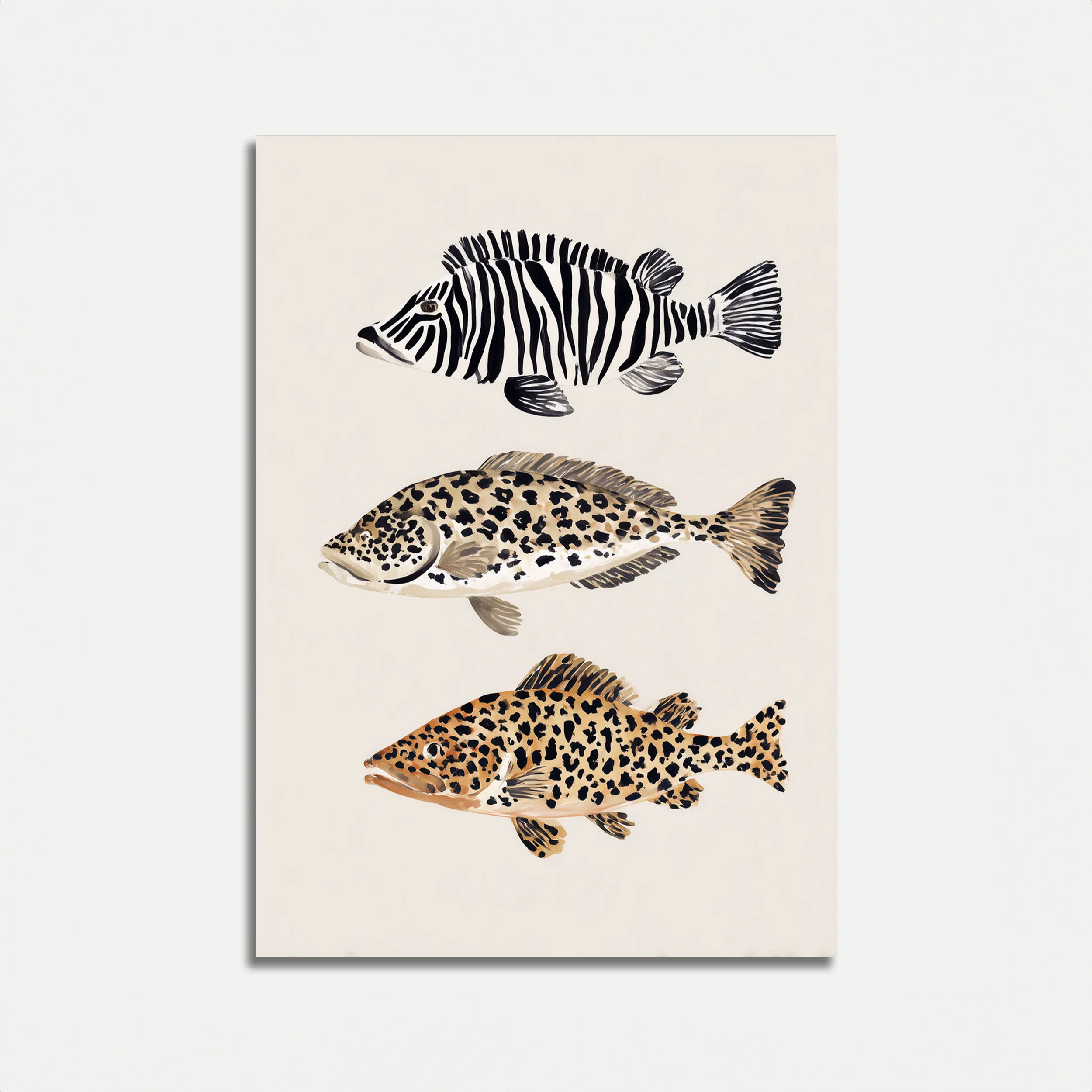 Exotic Fish Pattern Poster