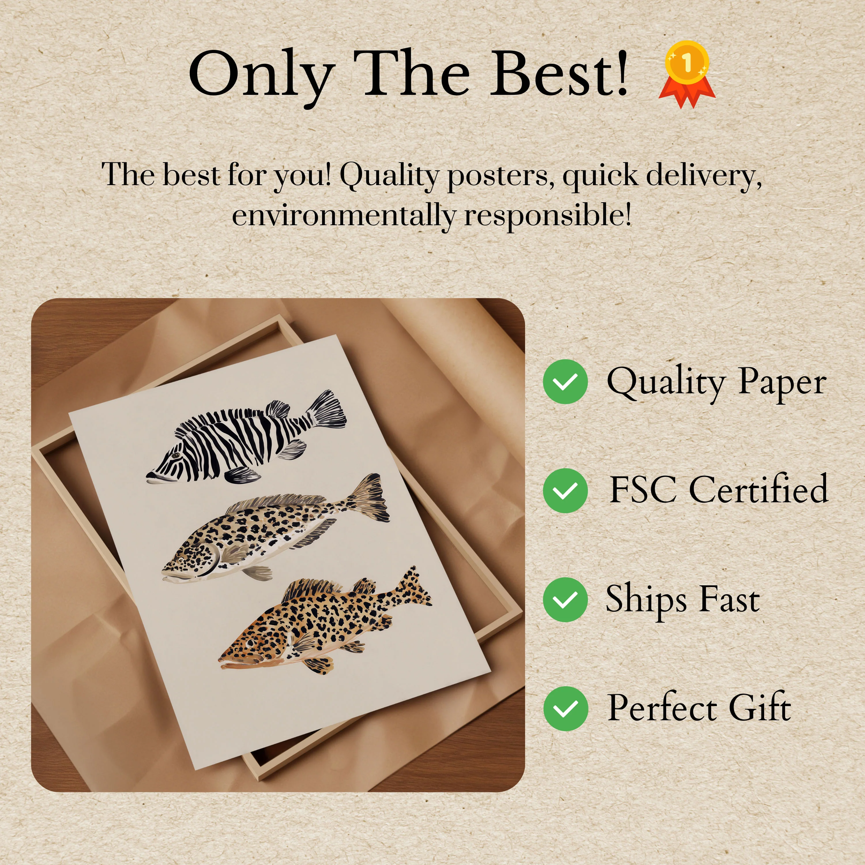 Exotic Fish Pattern Poster - Image 3
