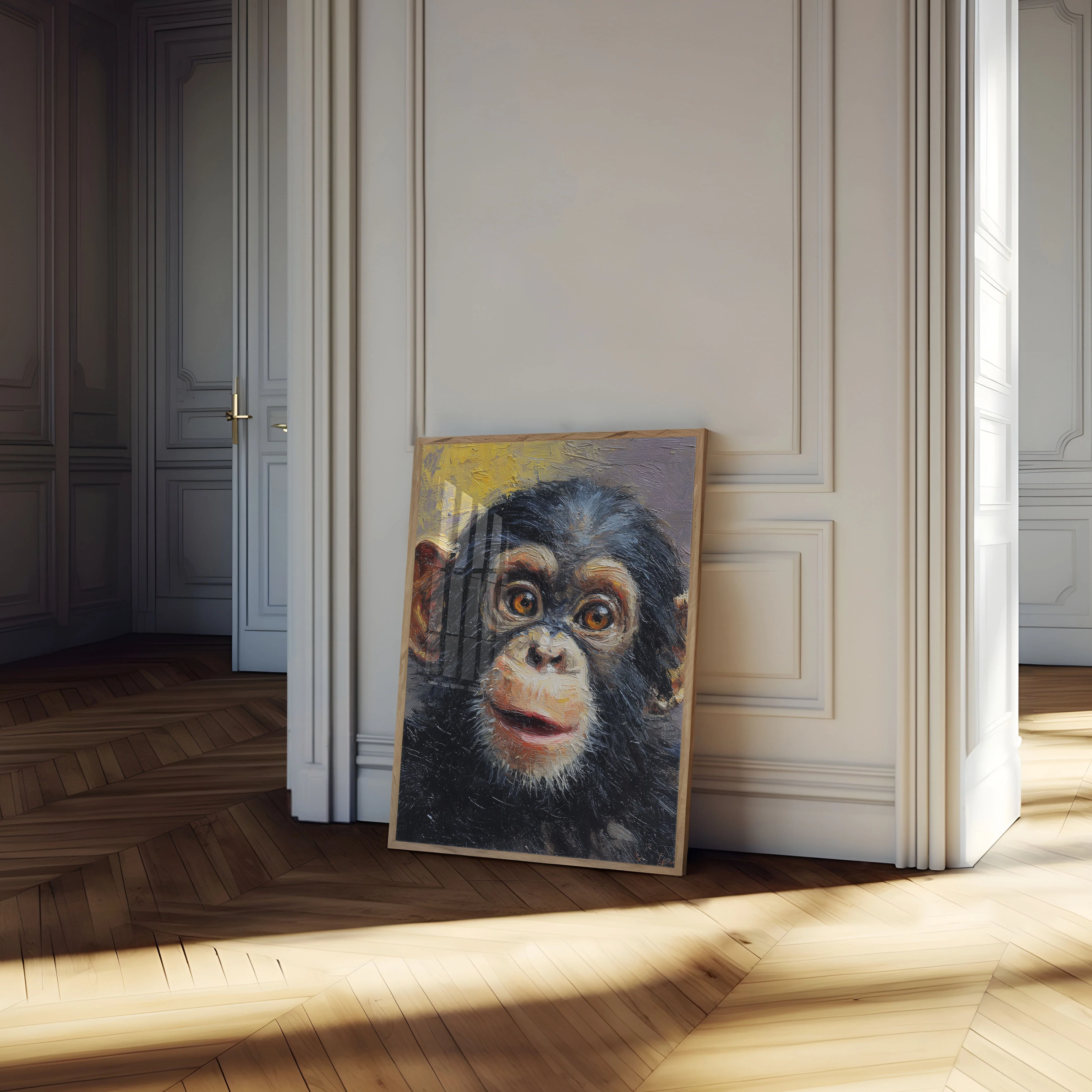 Expressive Chimpanzee Portrait Poster - Image 4