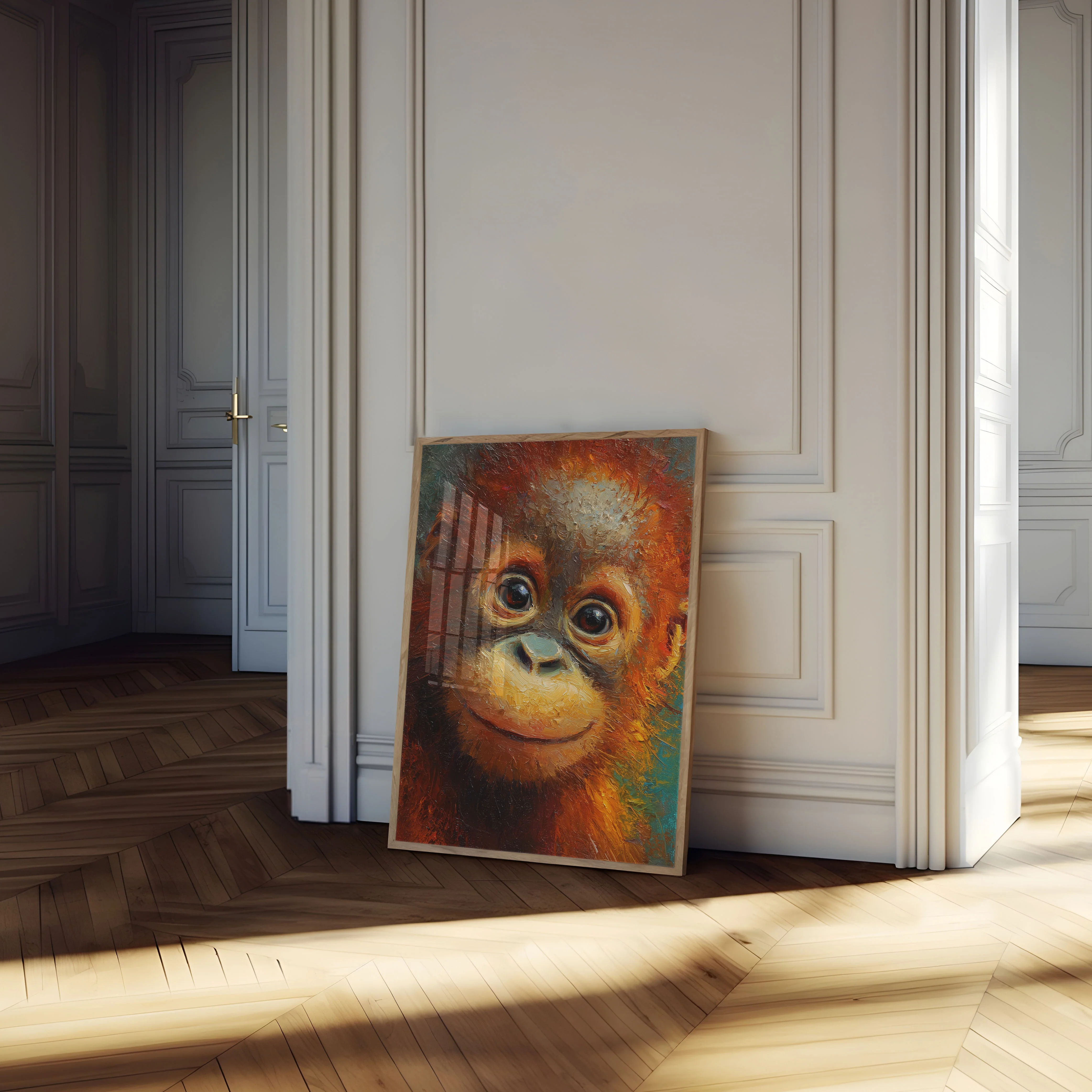 Expressive Orangutan Face Poster - Image 4