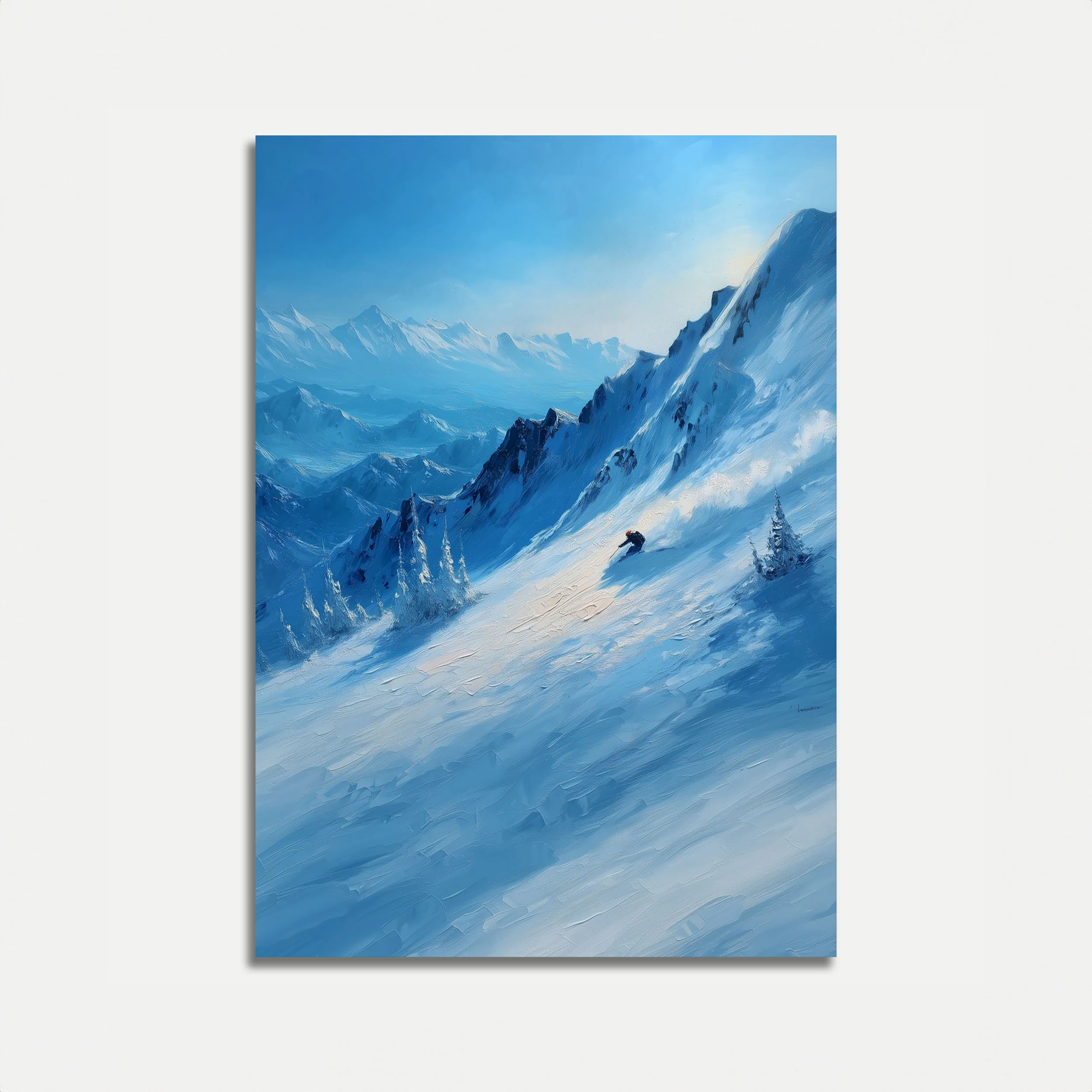 Extreme Ski Mountain Descent Poster