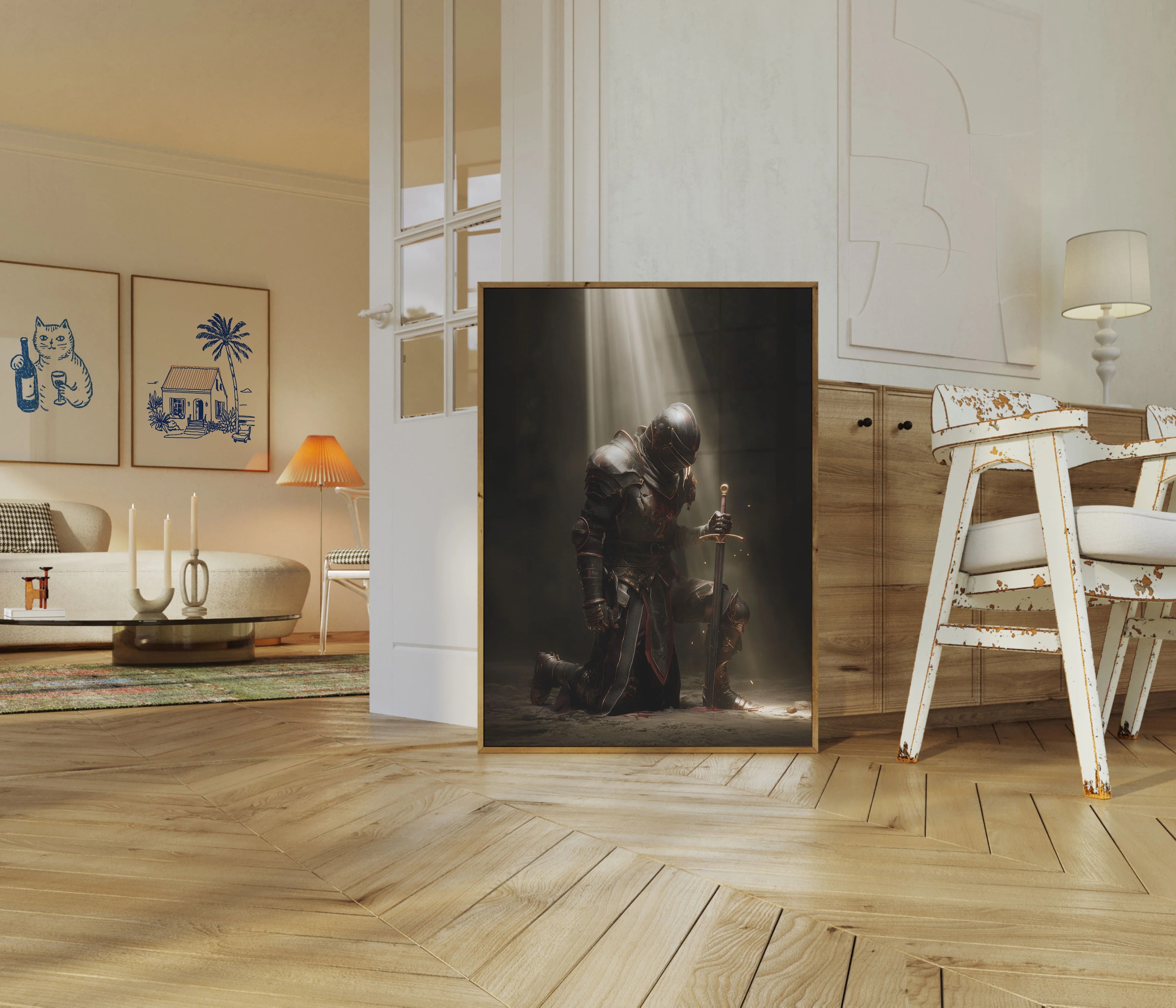 Fallen Knight in Radiant Light Poster - Image 5
