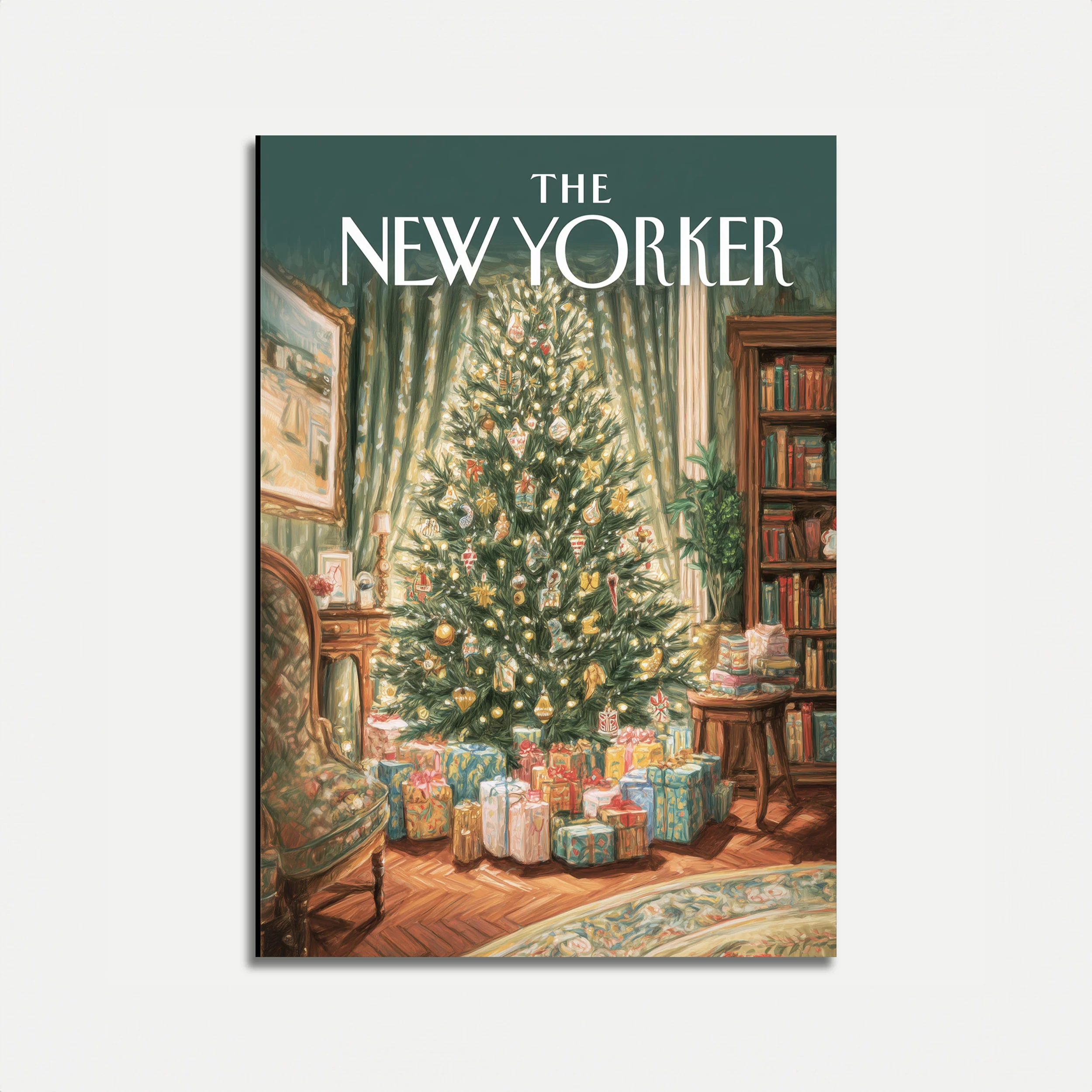Festive New Yorker Christmas Poster