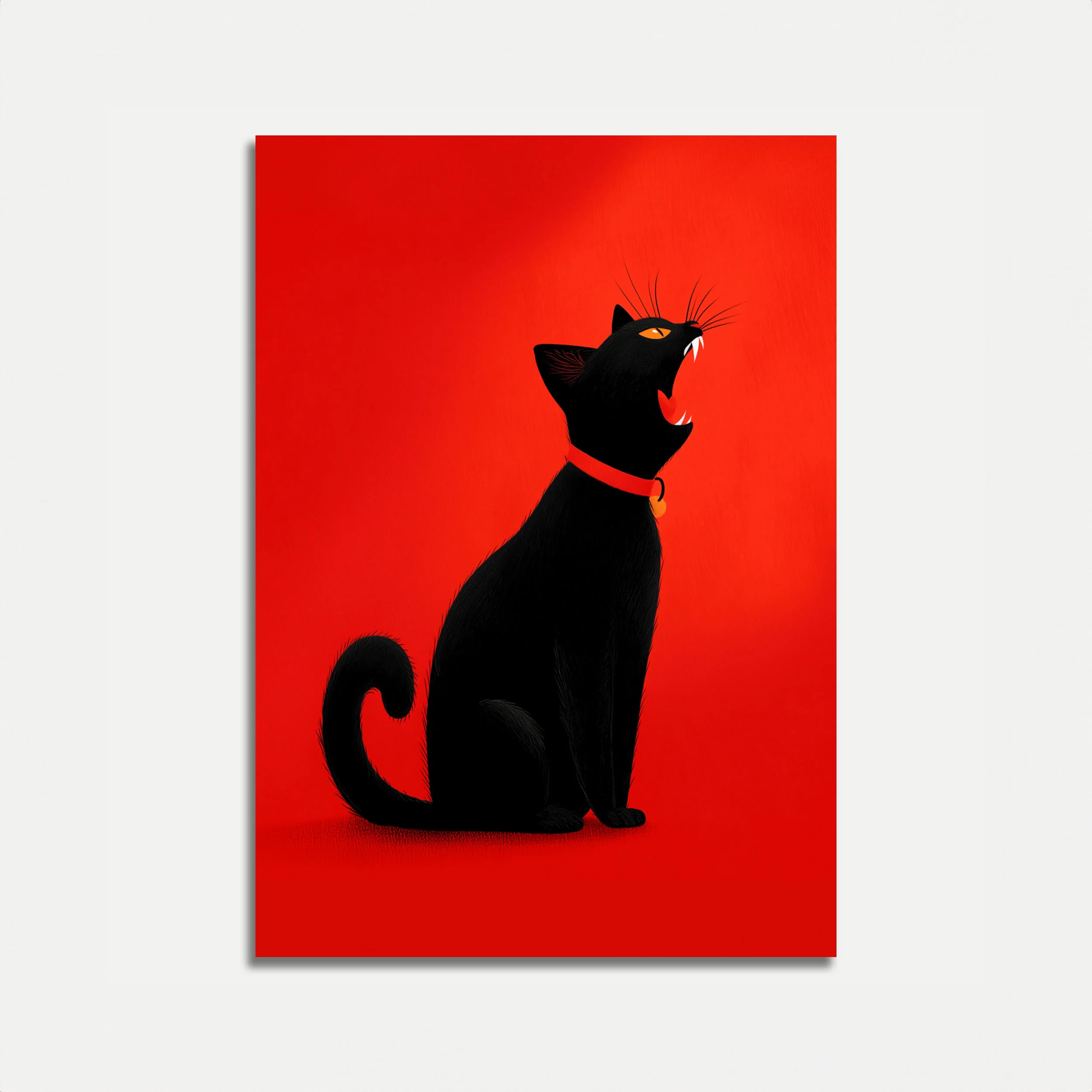 Fierce Black Cat Poster