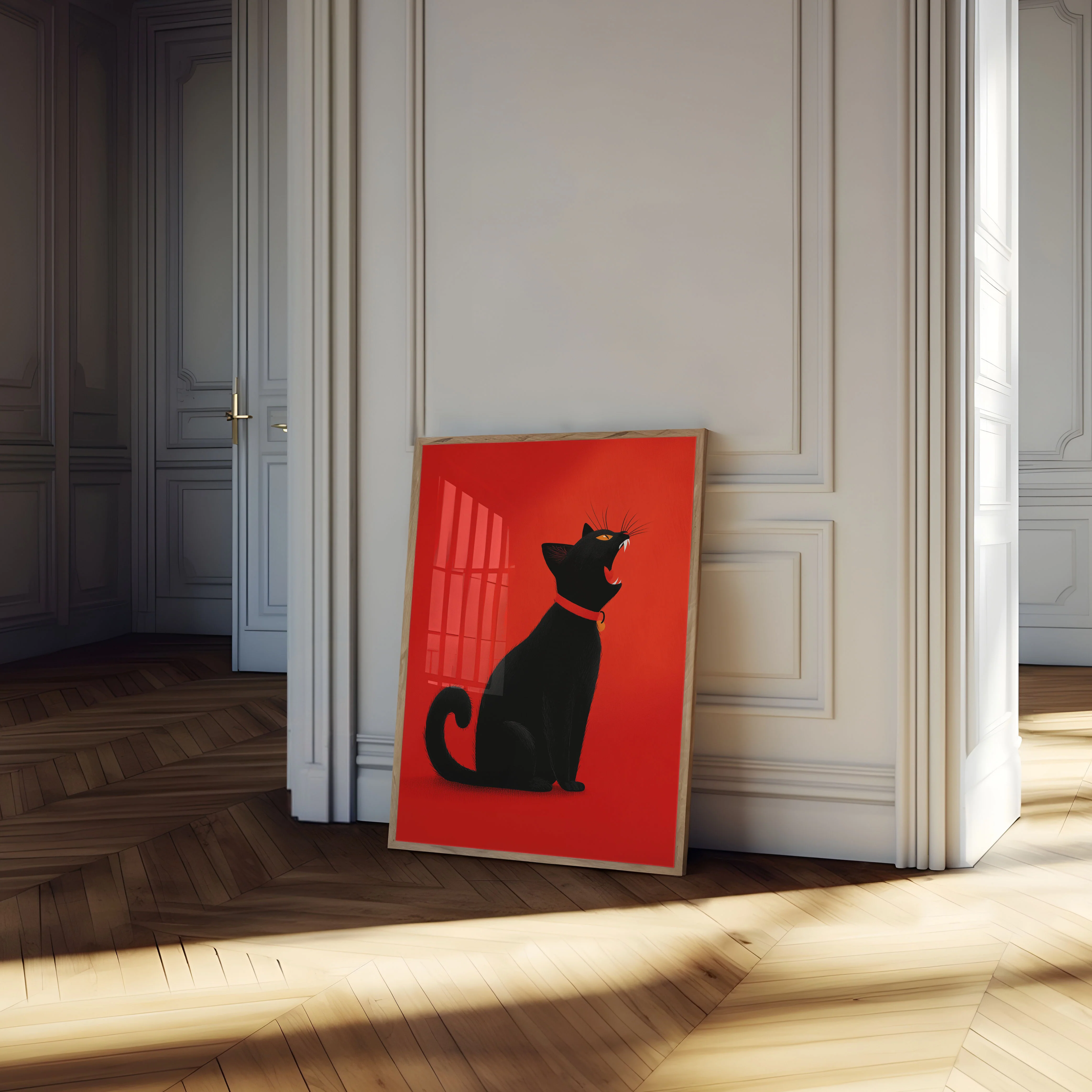 Fierce Black Cat Poster - Image 4
