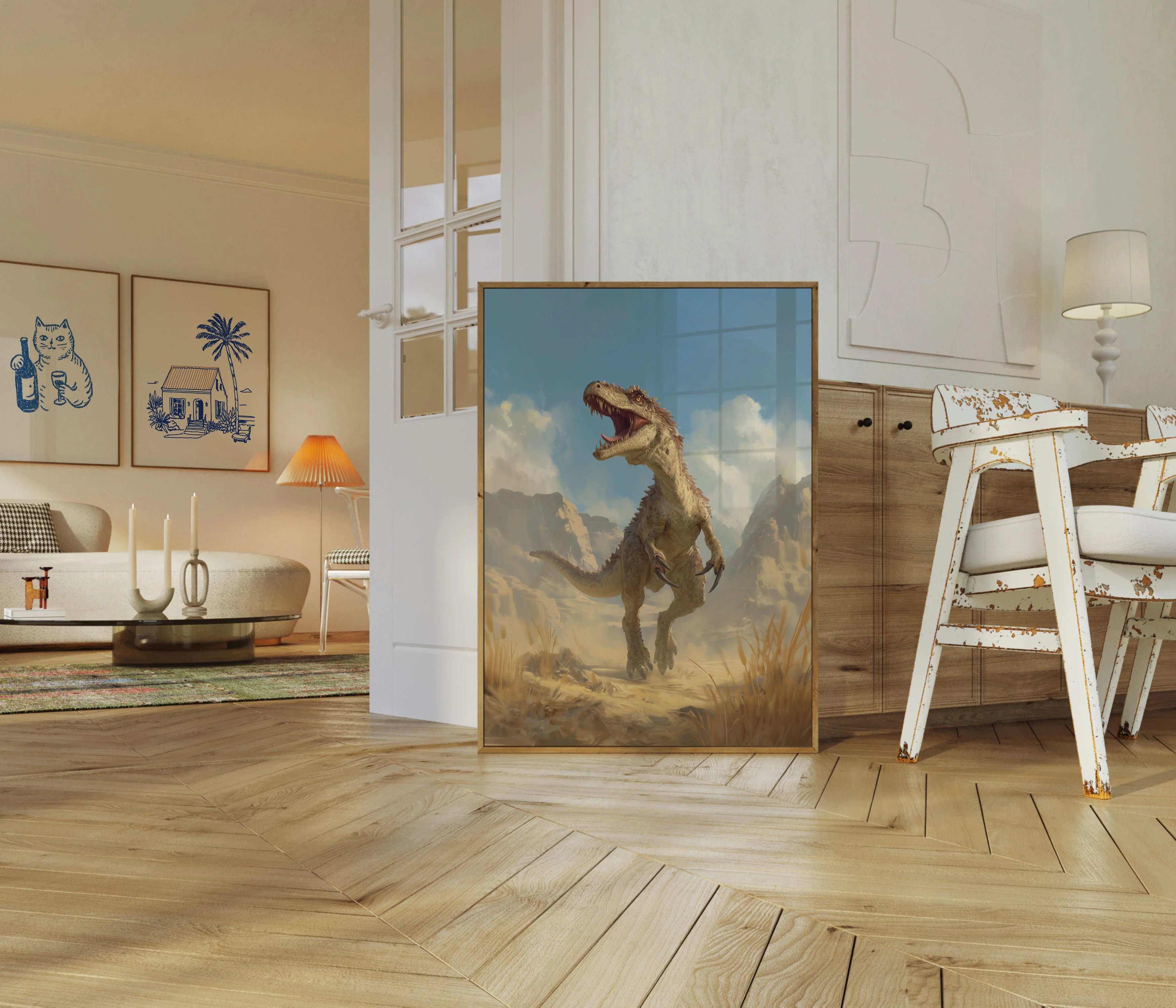 Fierce Dinosaur Desert Hunt Poster - Image 5