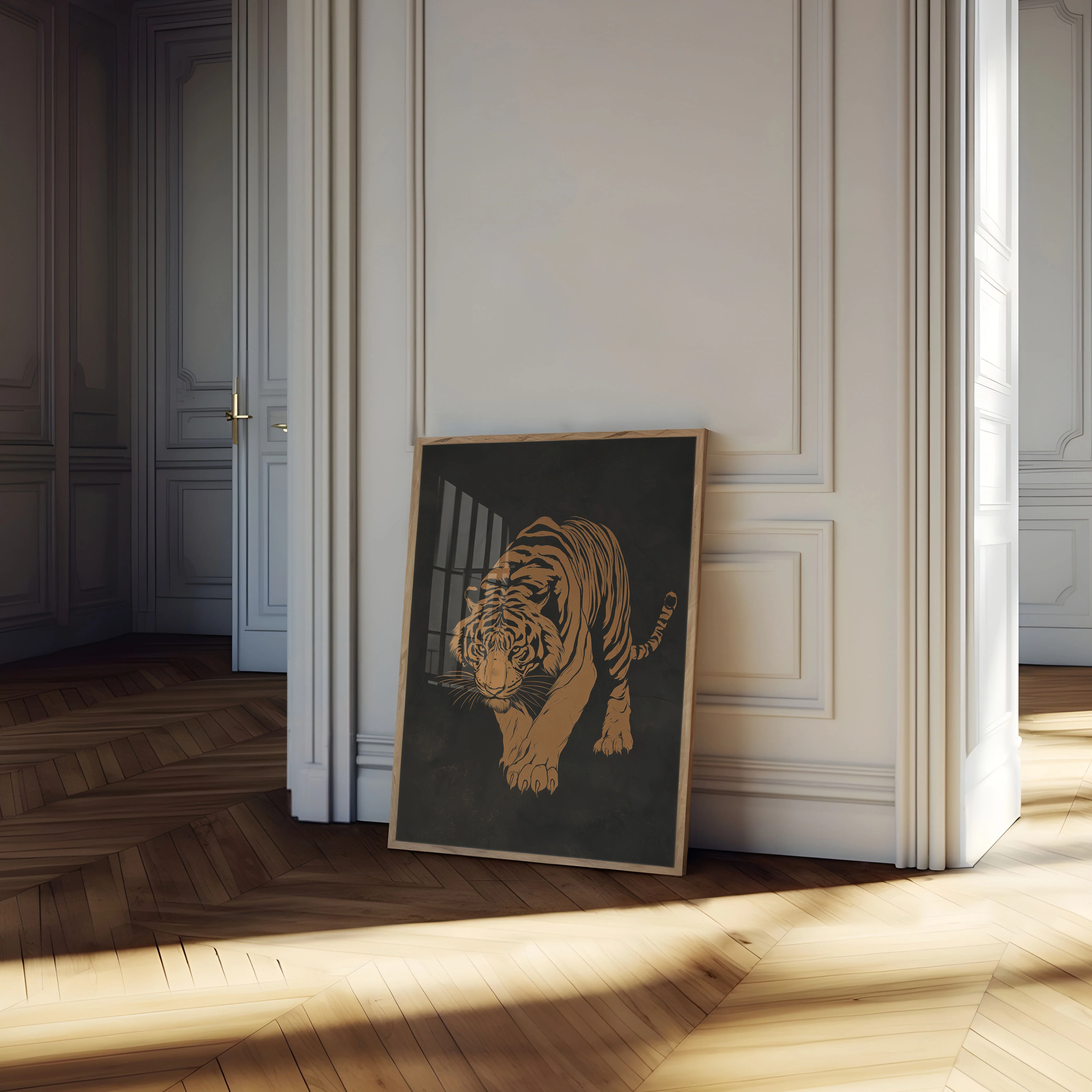 Fierce Golden Tiger Poster - Image 4