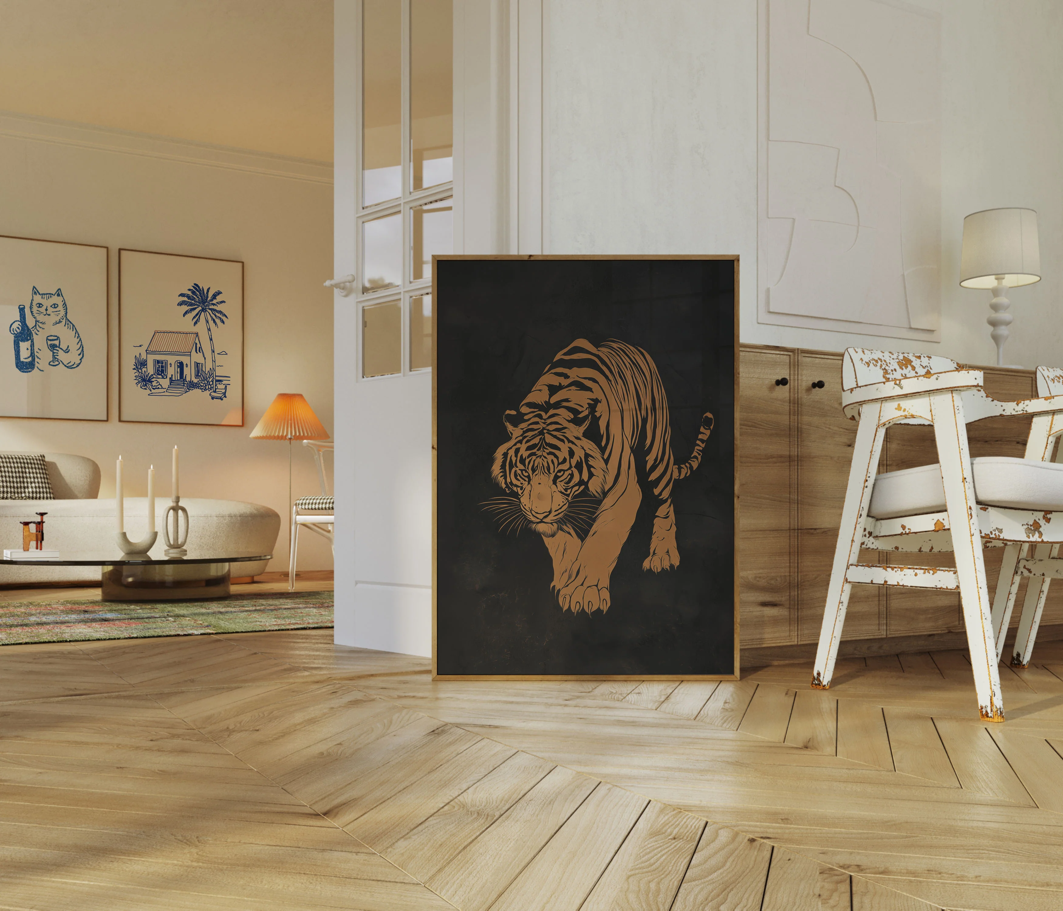 Fierce Golden Tiger Poster - Image 5