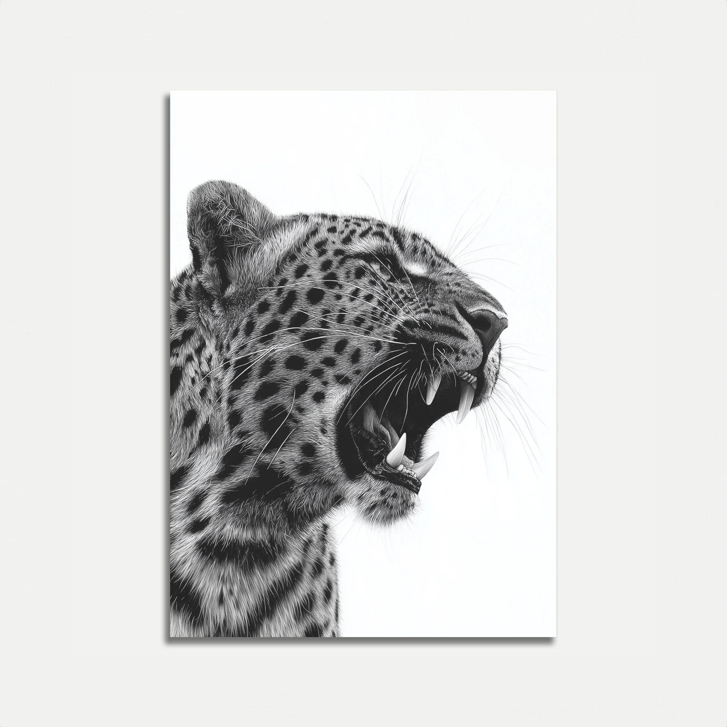 Fierce Leopard Profile Poster