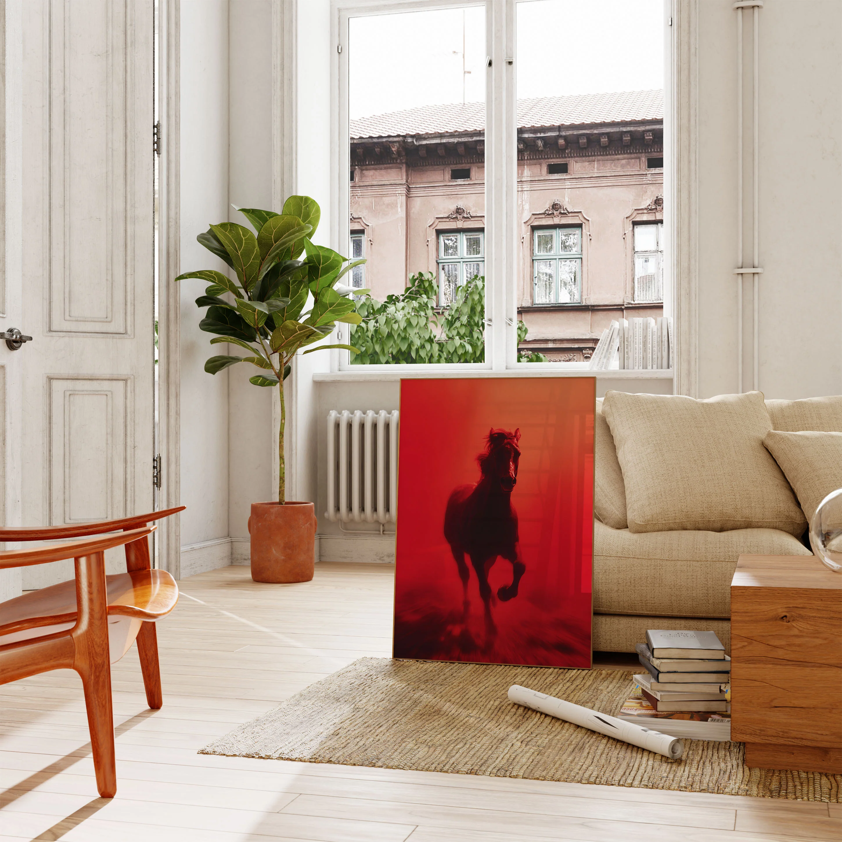 Fierce Red Horse Running Poster - Image 2