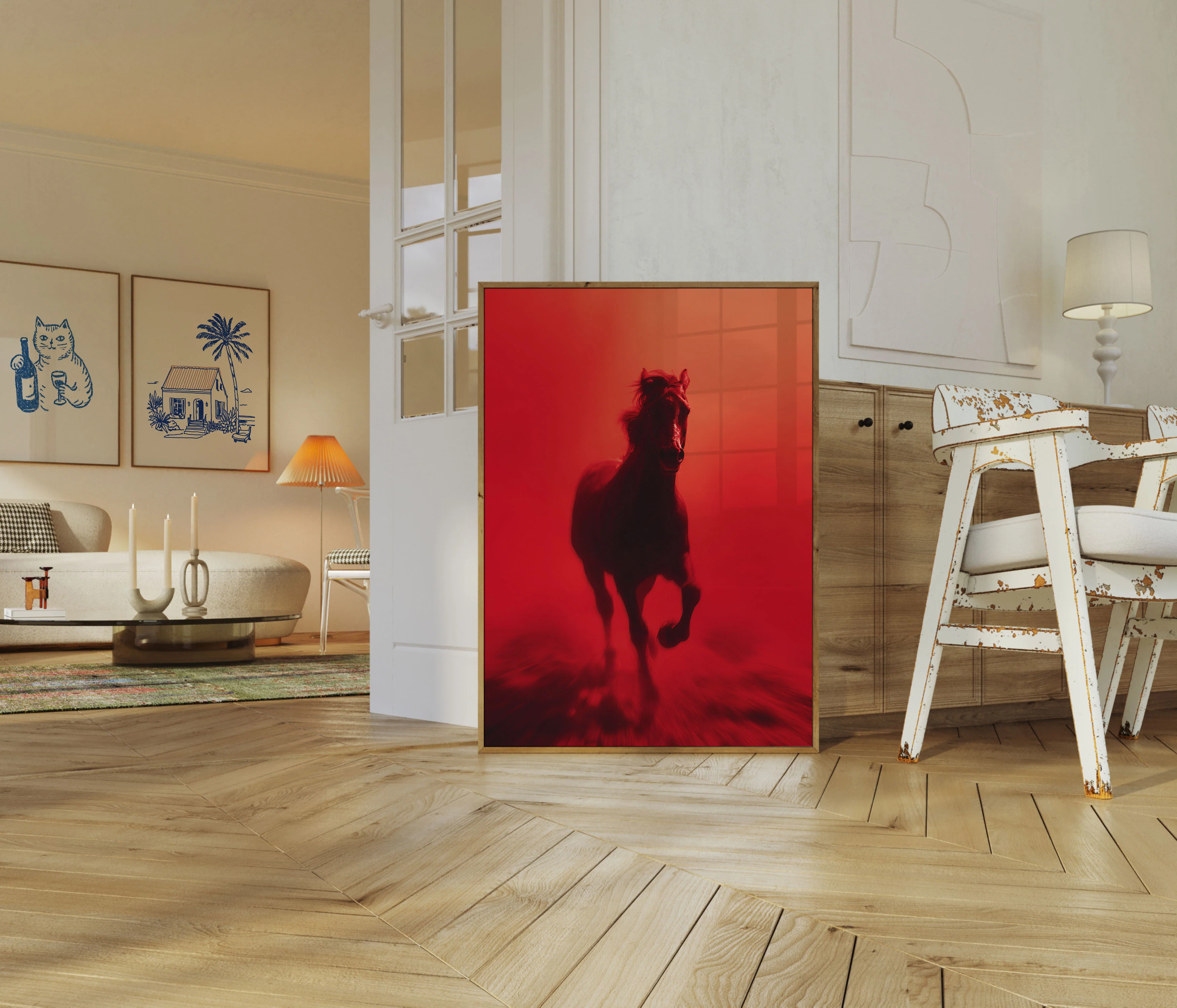 Fierce Red Horse Running Poster - Image 5
