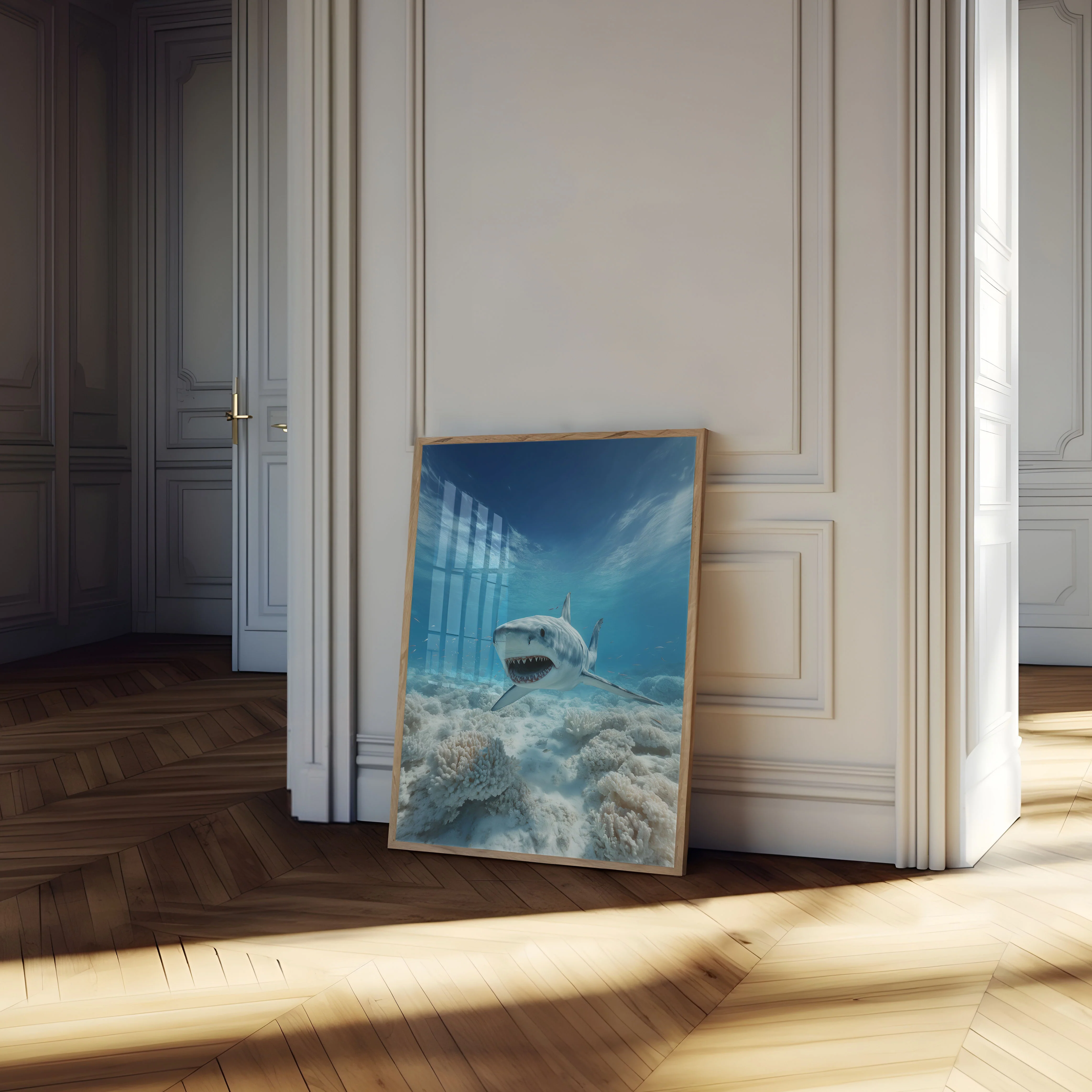 Fierce Shark Ocean Depths Poster - Image 4