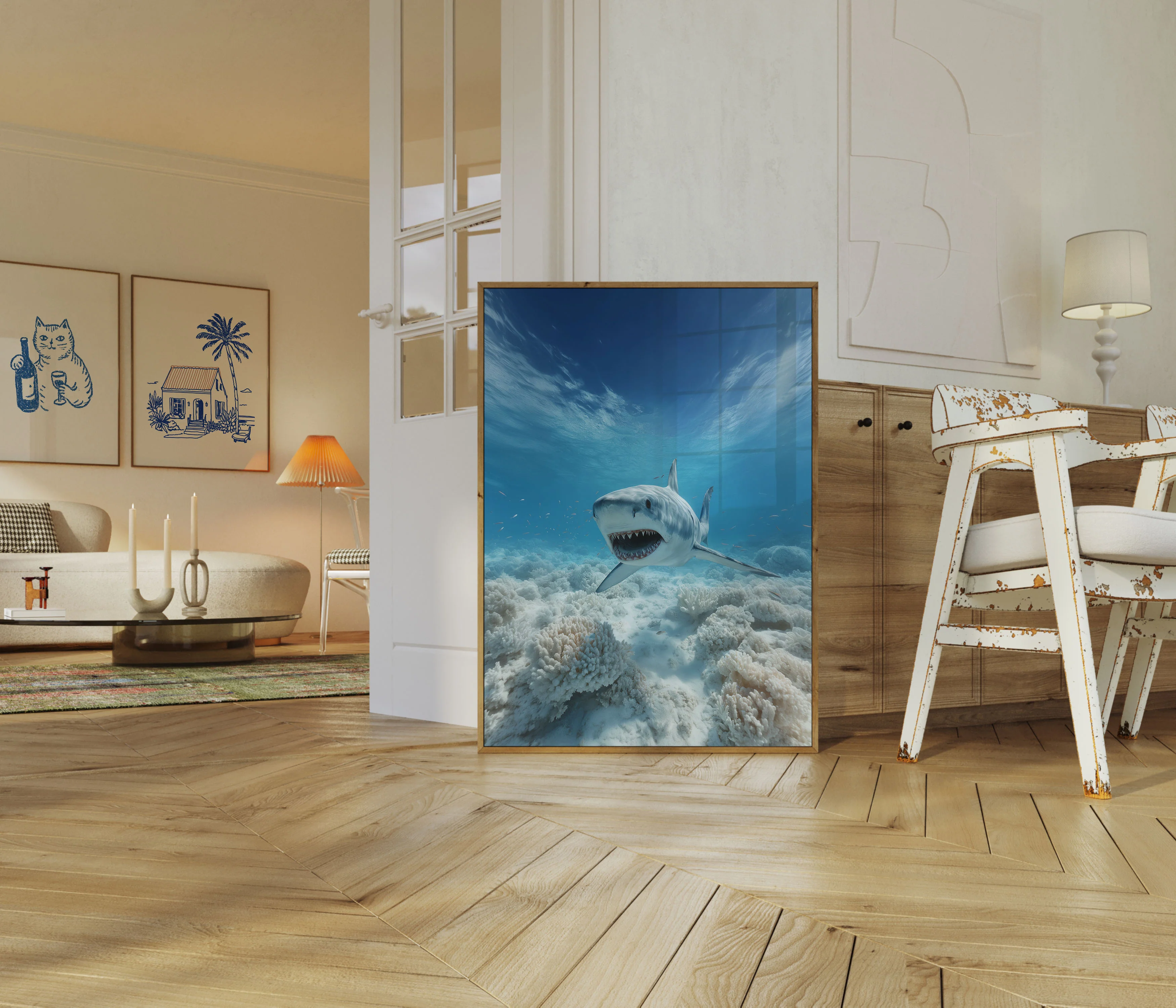 Fierce Shark Ocean Depths Poster - Image 5