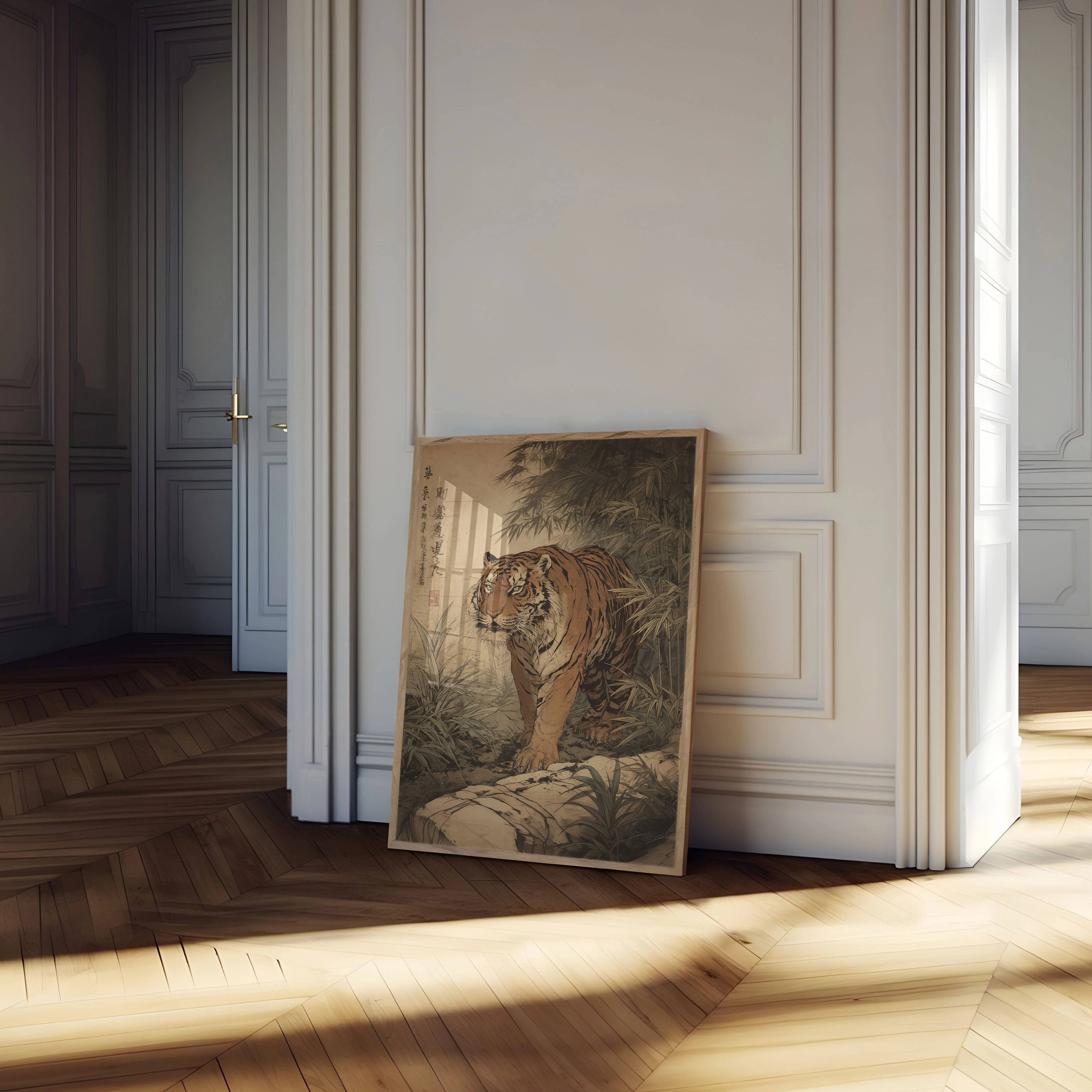 Fierce Tiger in Bamboo Forest Poster - Image 4