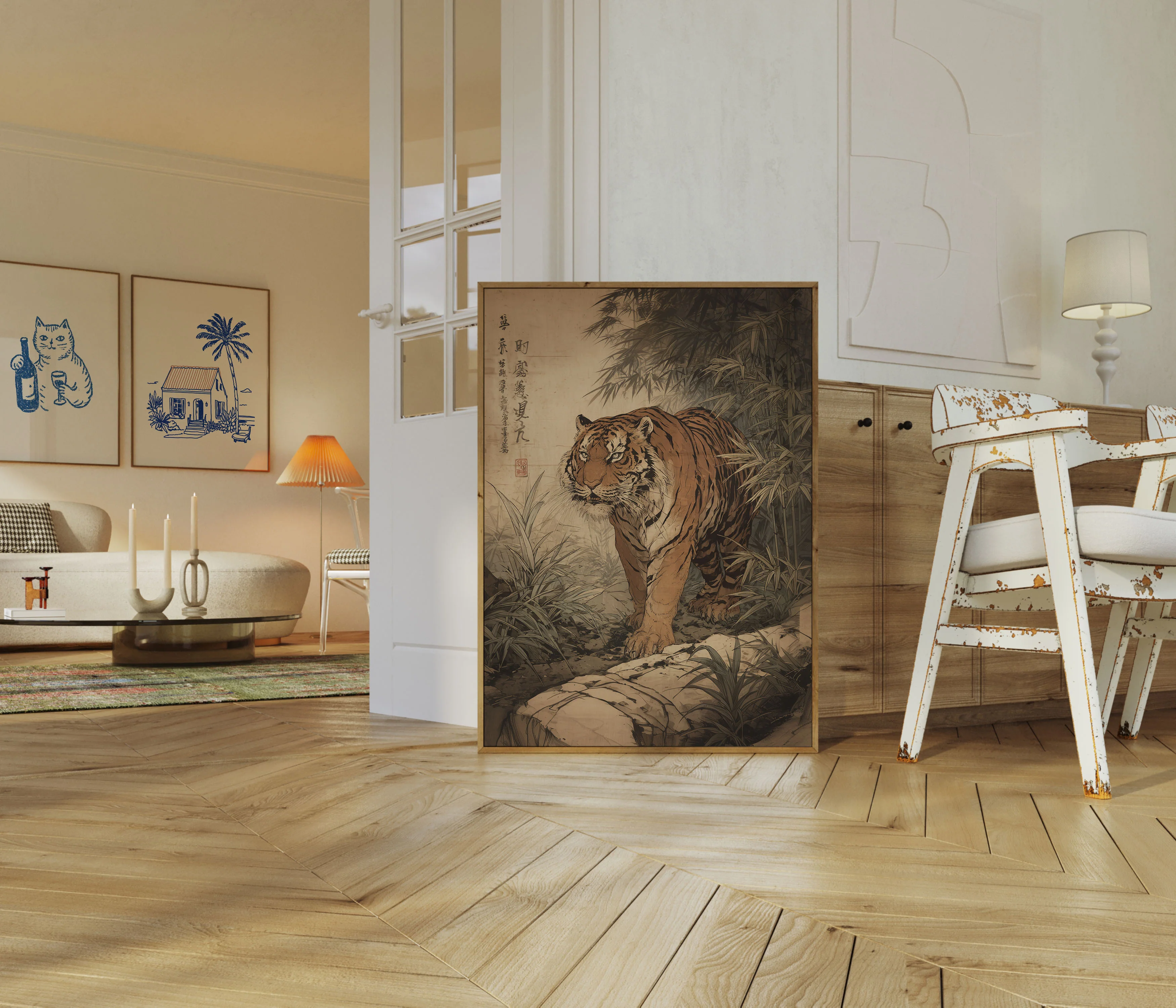 Fierce Tiger in Bamboo Forest Poster - Image 5