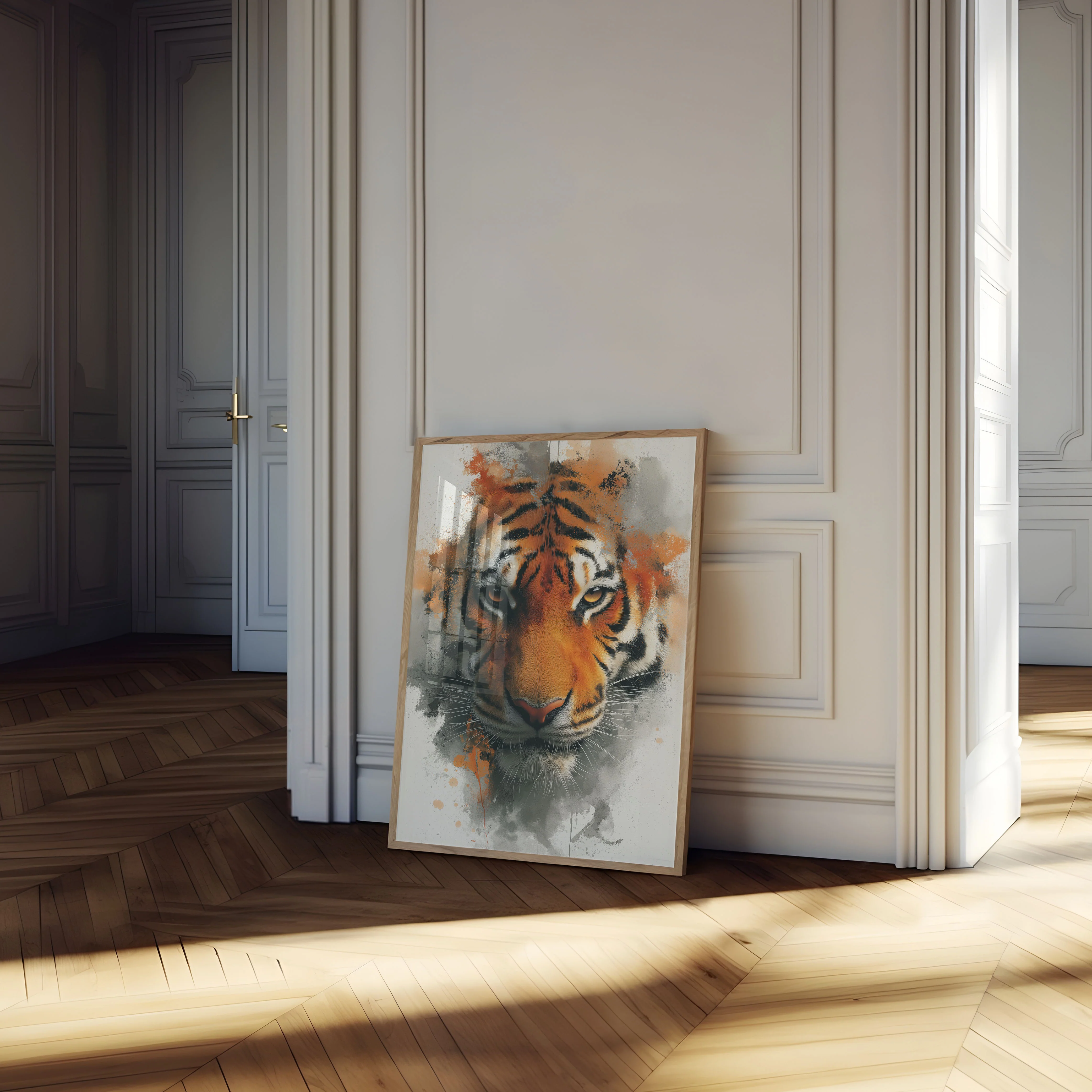 Fierce Tiger Watercolor Poster - Image 4