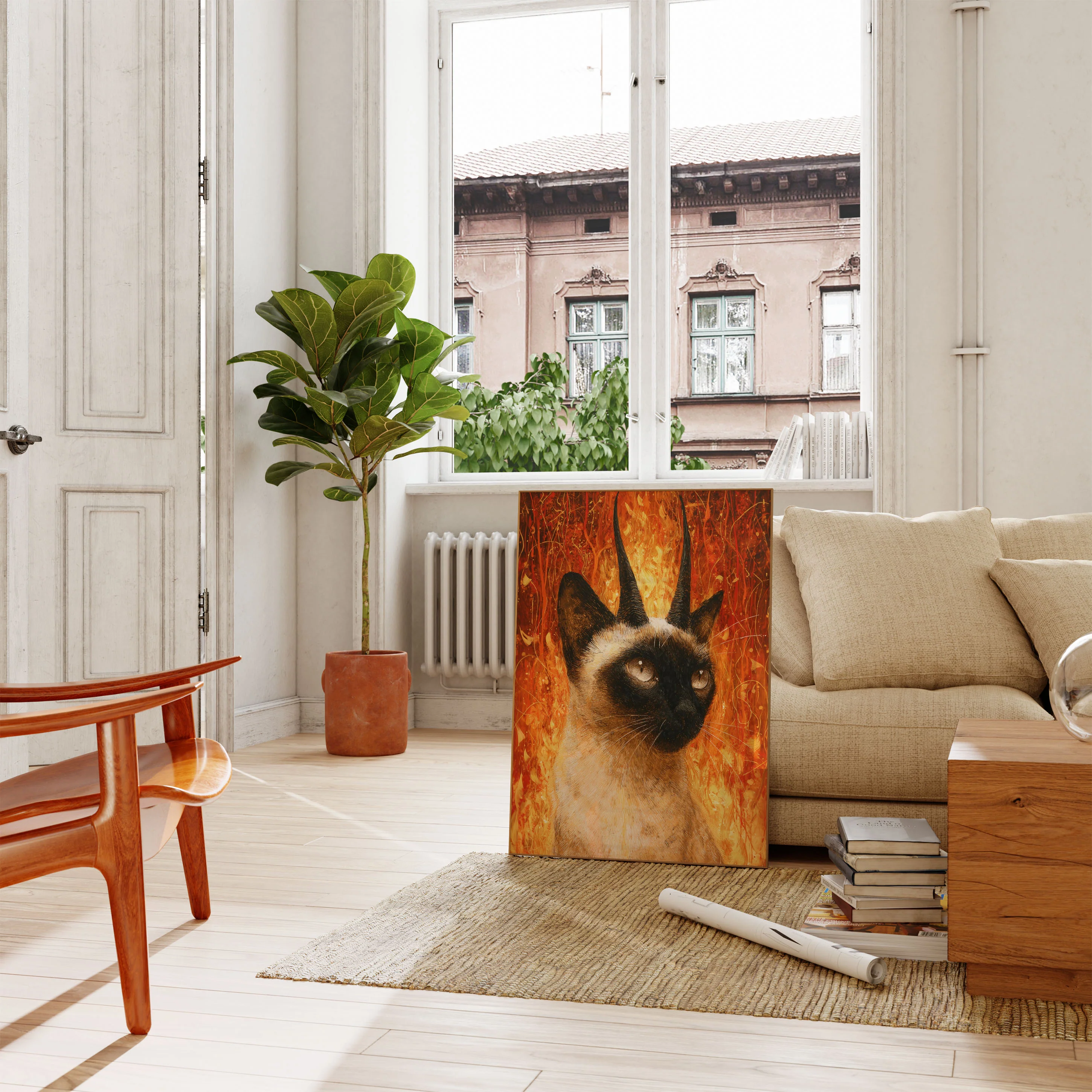 Fiery Siamese Cat Poster - Image 2