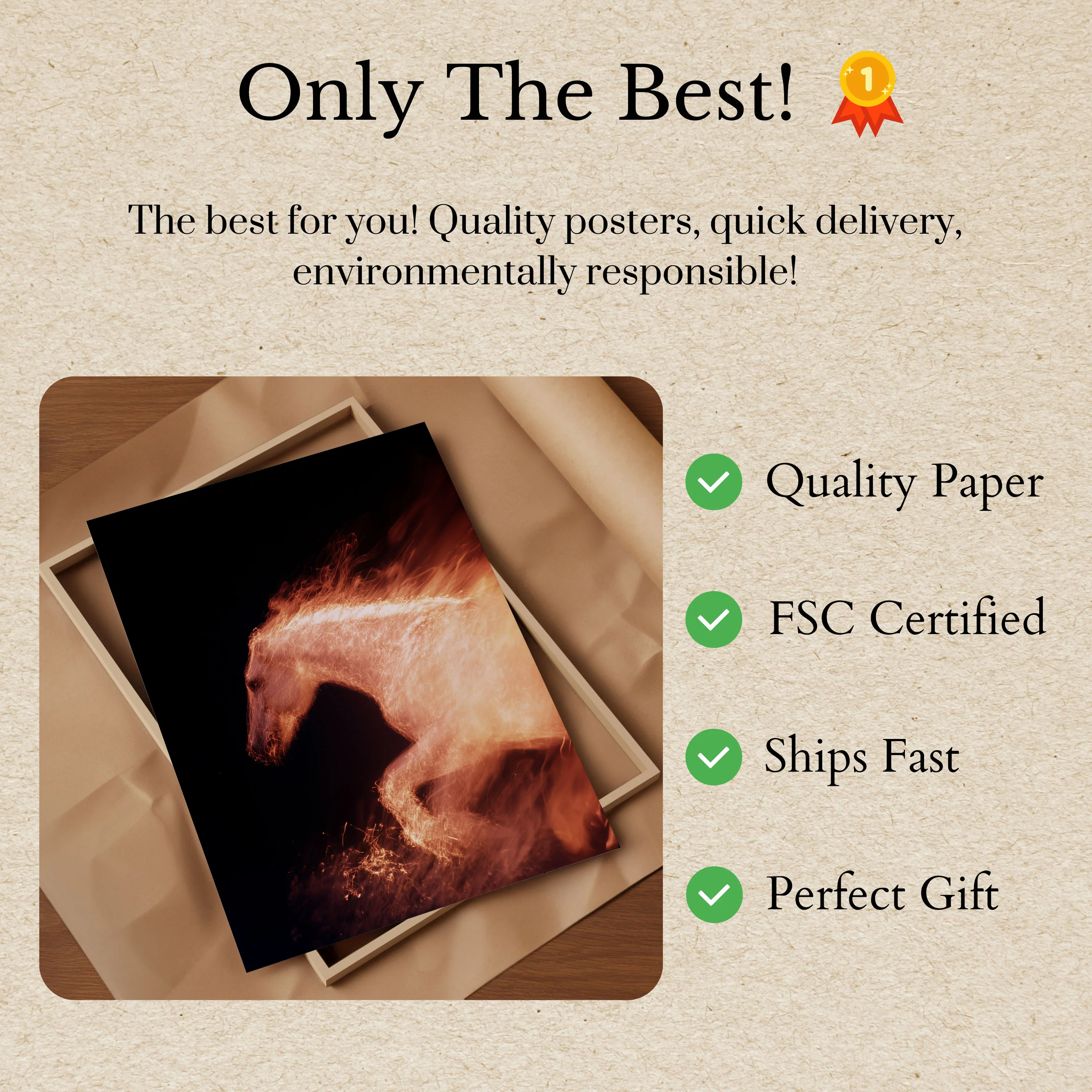 Fire Horse Silhouette Poster - Image 3