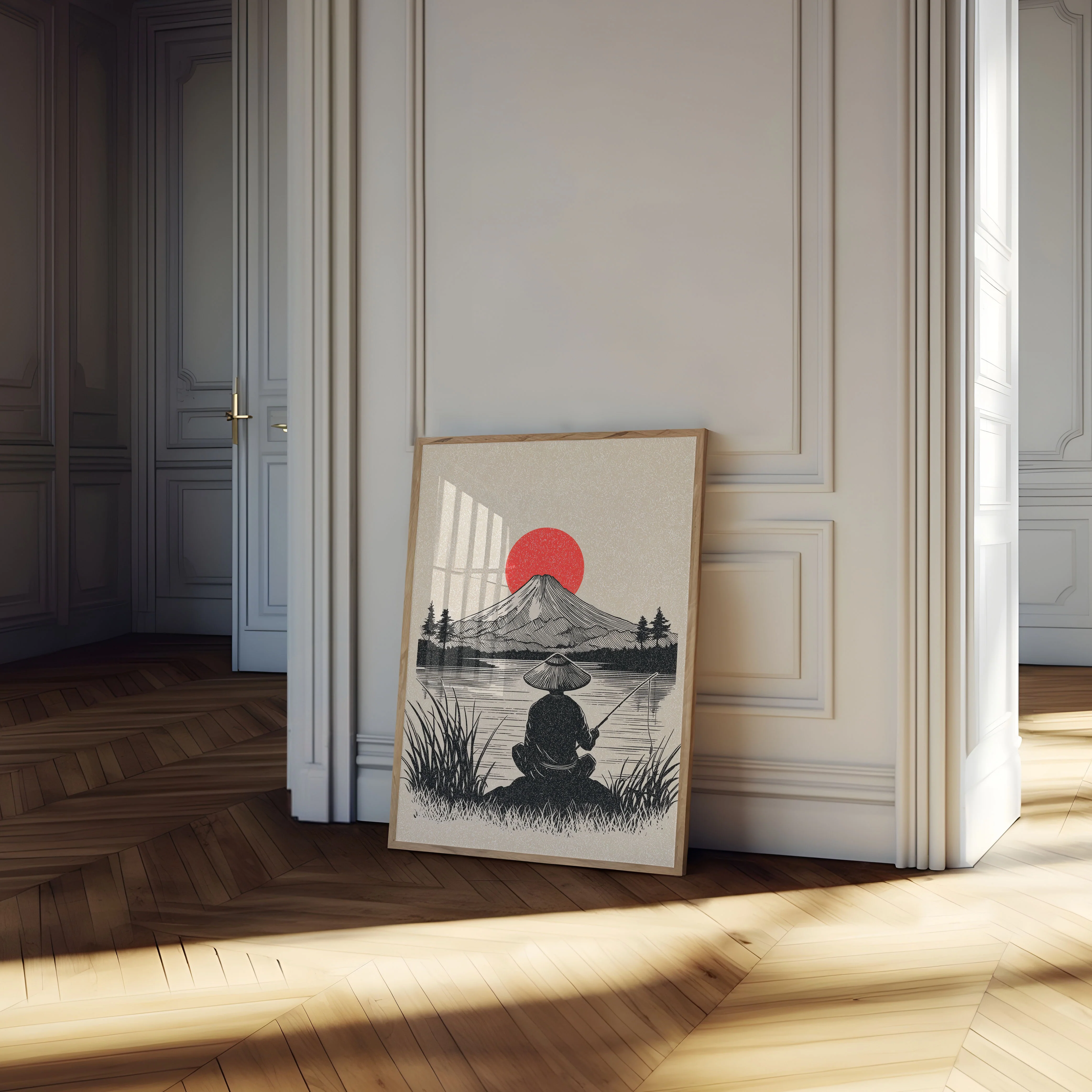 Fisherman at Mount Fuji Poster - Image 4