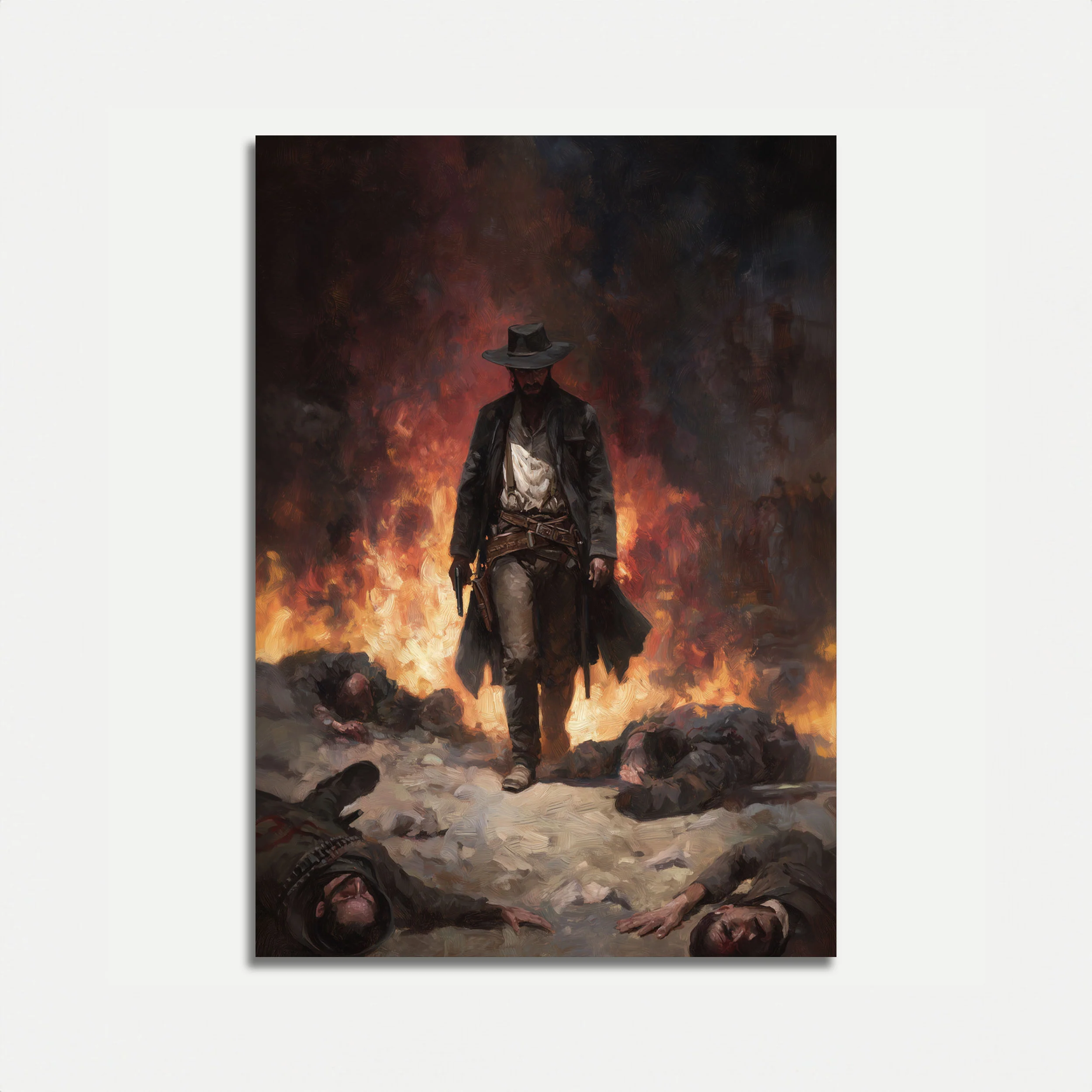 Flames of Vengeance Cowboy Poster