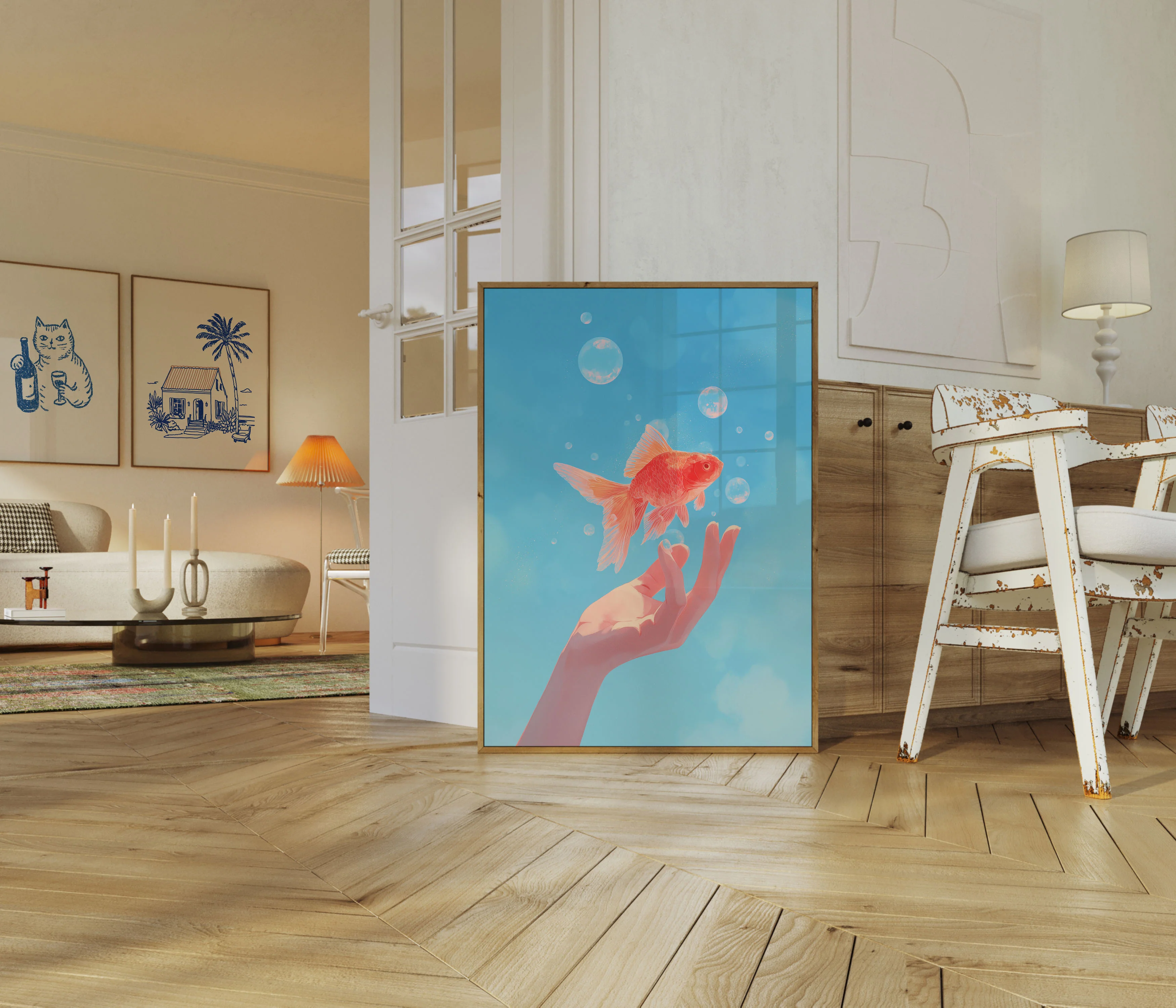 Floating Goldfish Dream Poster - Image 5