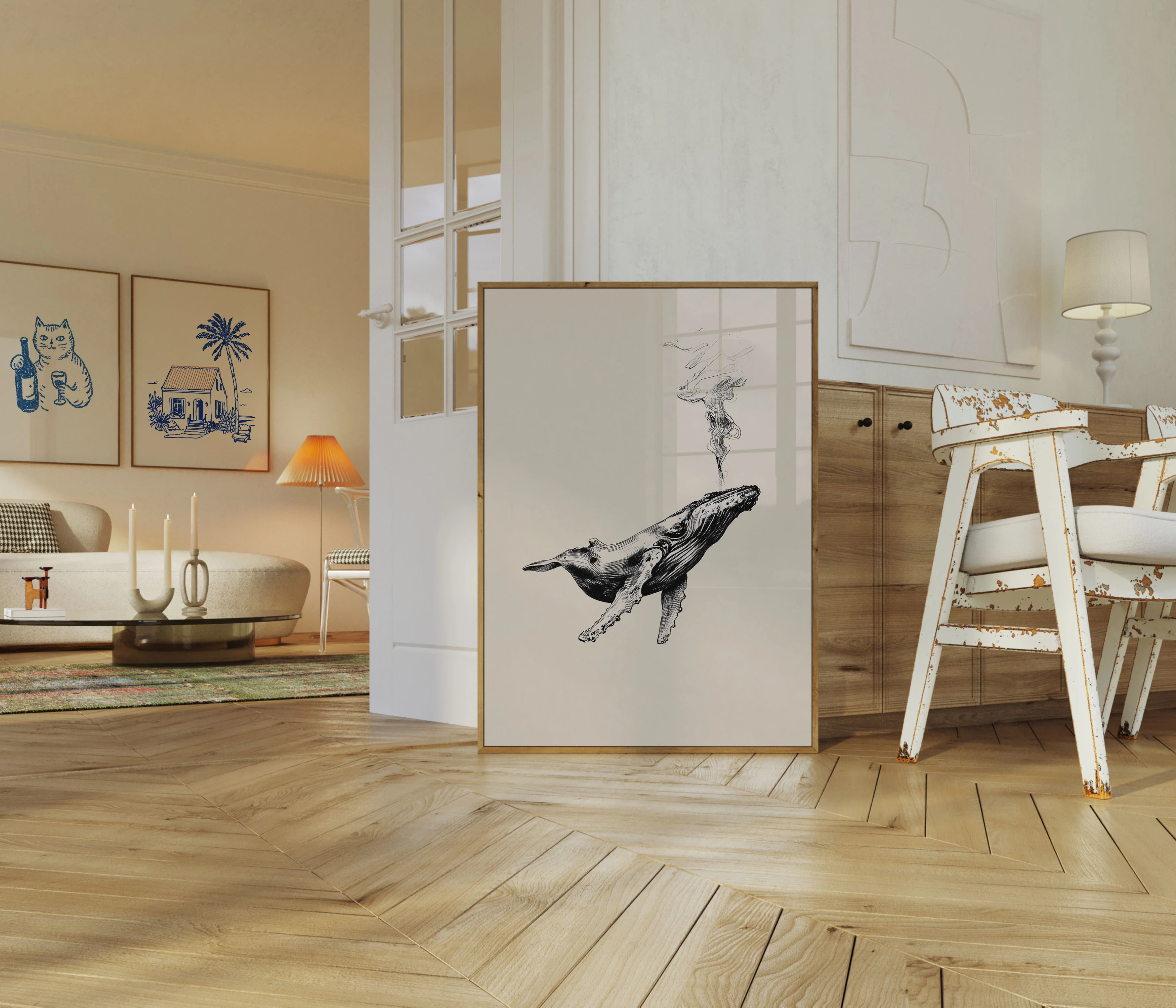 Floating Whale Ethereal Art Poster - Image 5