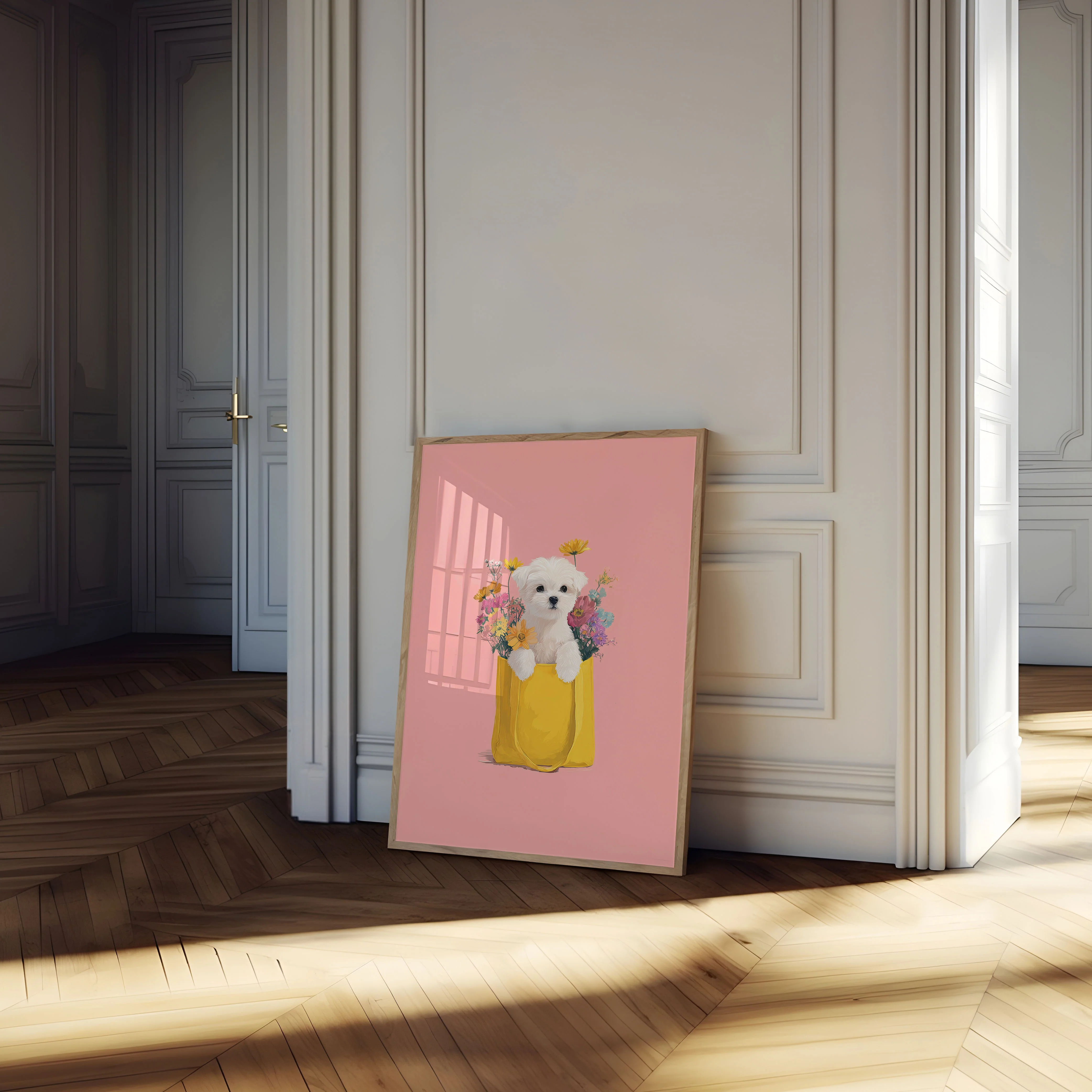 Floral Puppy Love Poster - Image 4