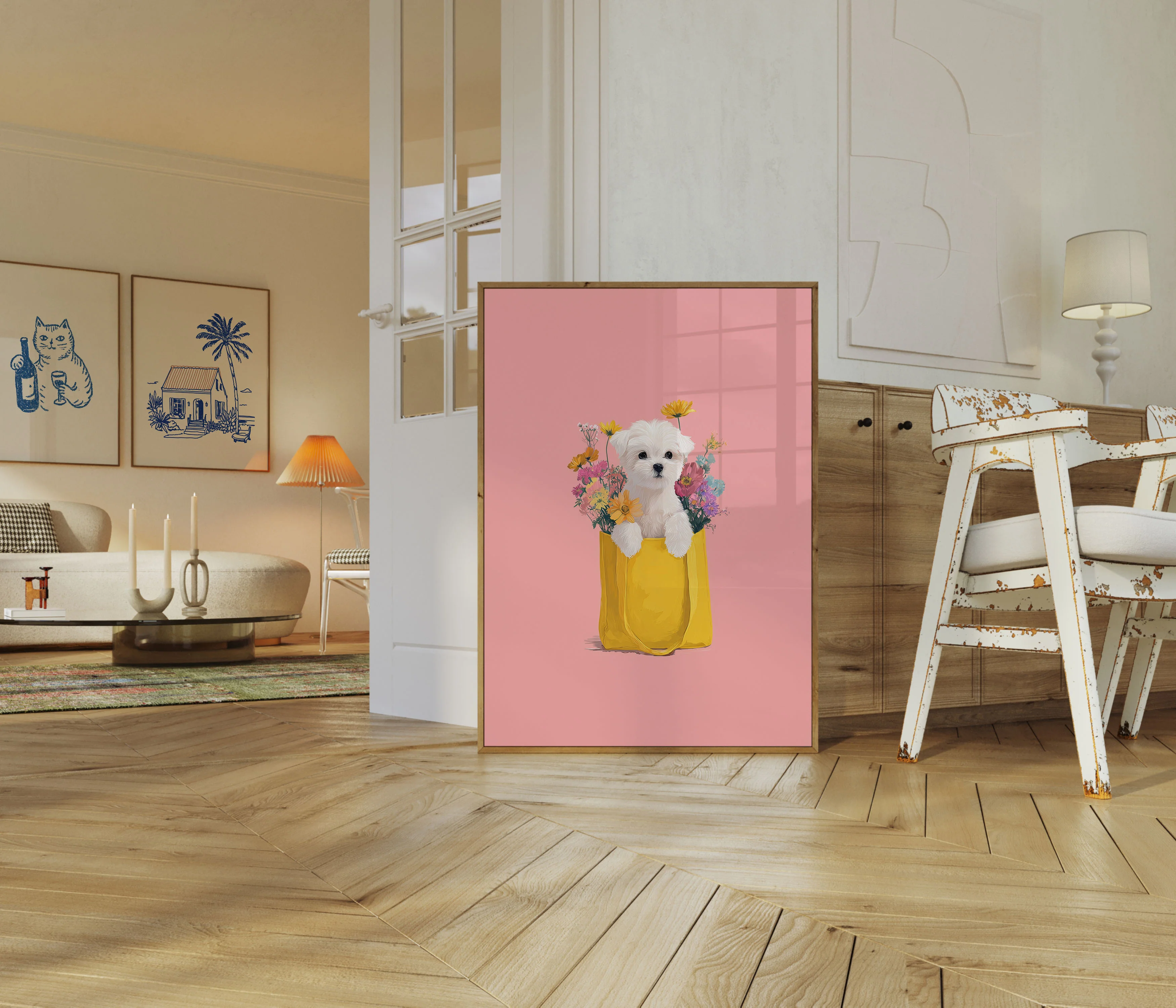 Floral Puppy Love Poster - Image 5