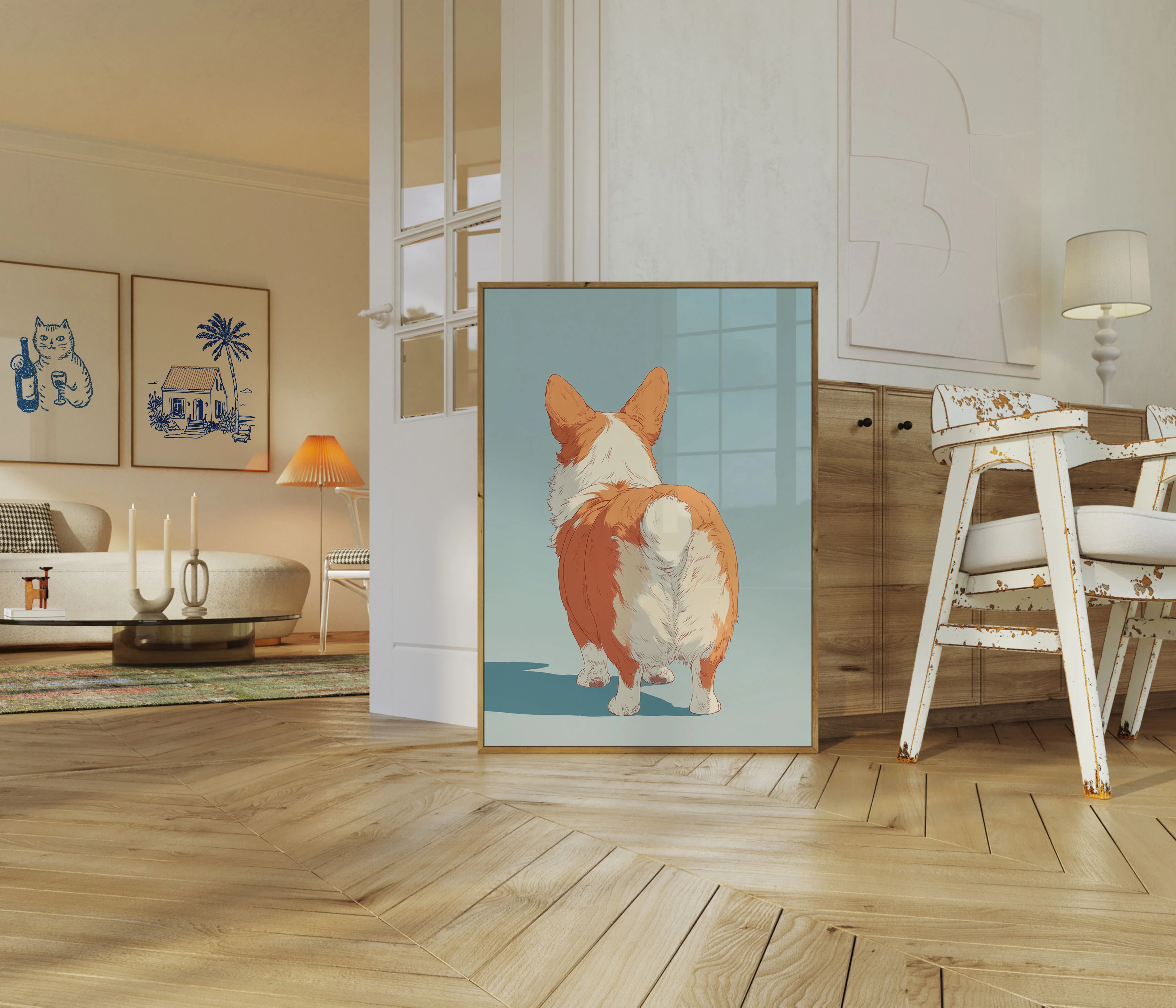 Fluffy Corgi Back Poster - Image 5
