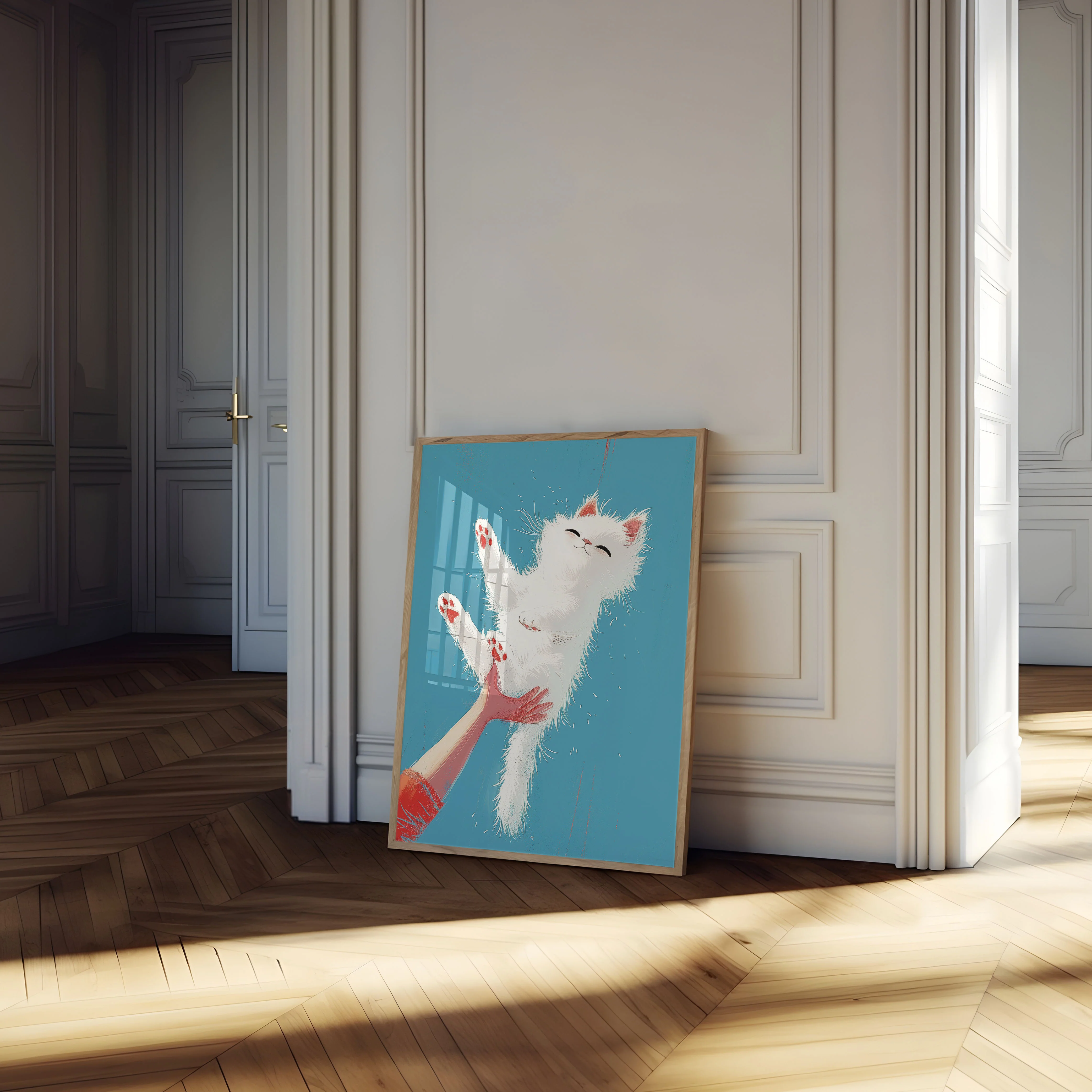 Fluffy Floating Feline Poster - Image 4