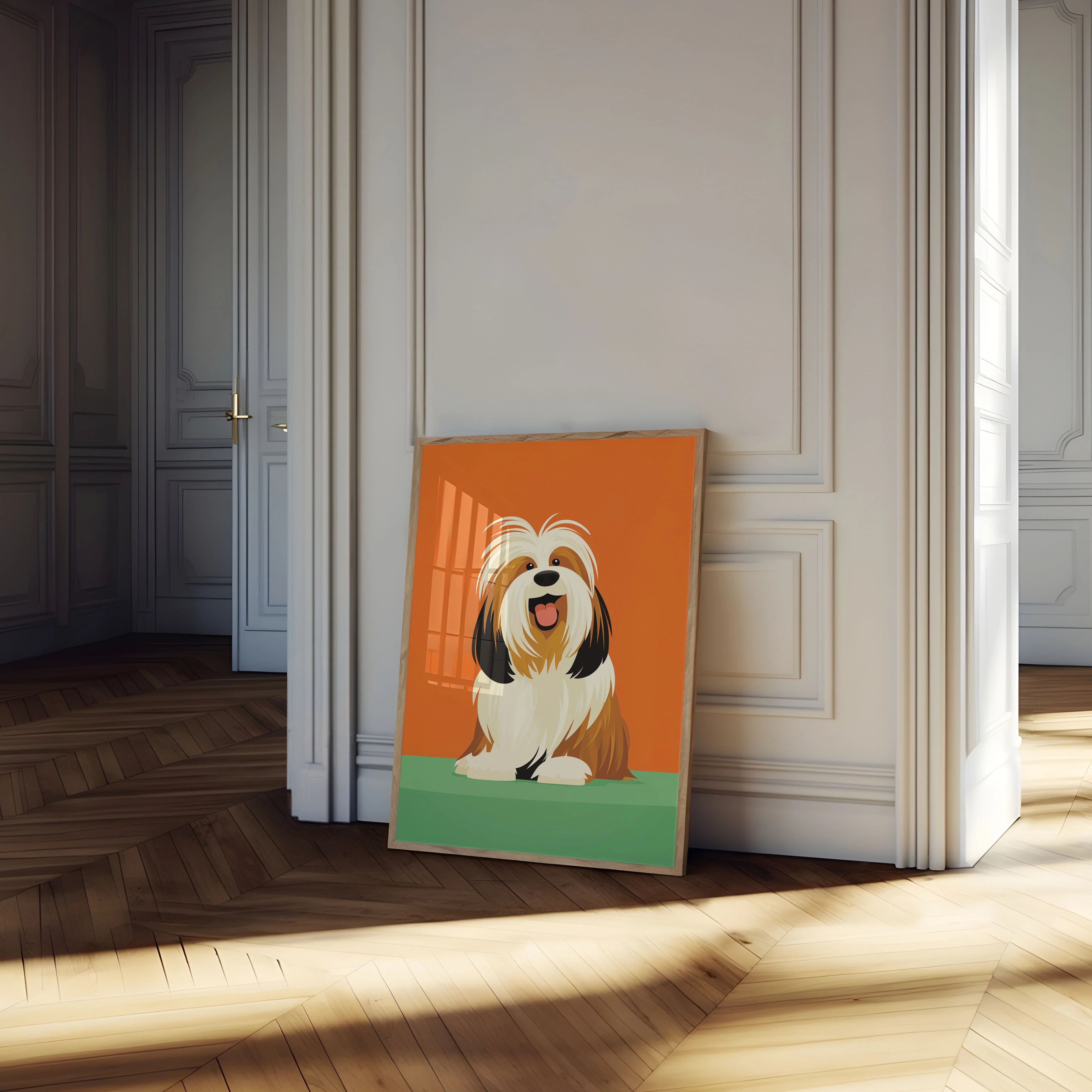 Fluffy Happy Shaggy Dog Poster - Image 4