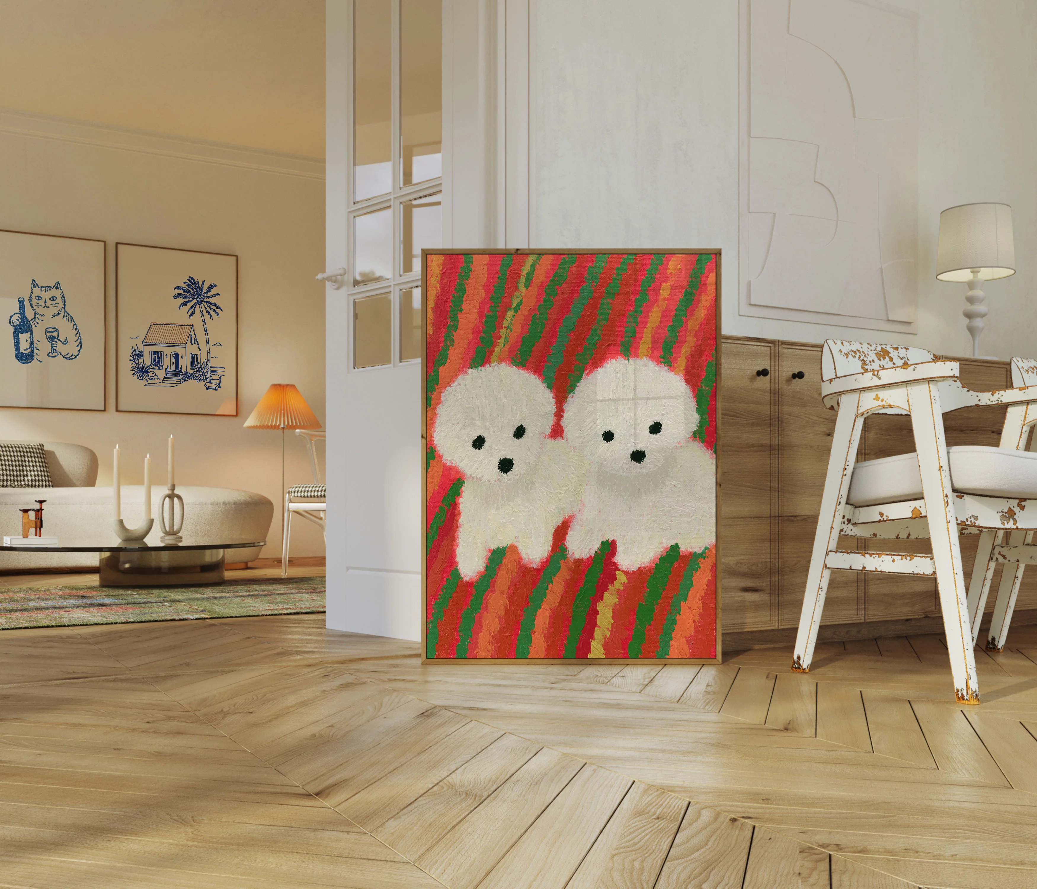 Fluffy Puppies Christmas Poster - Image 5