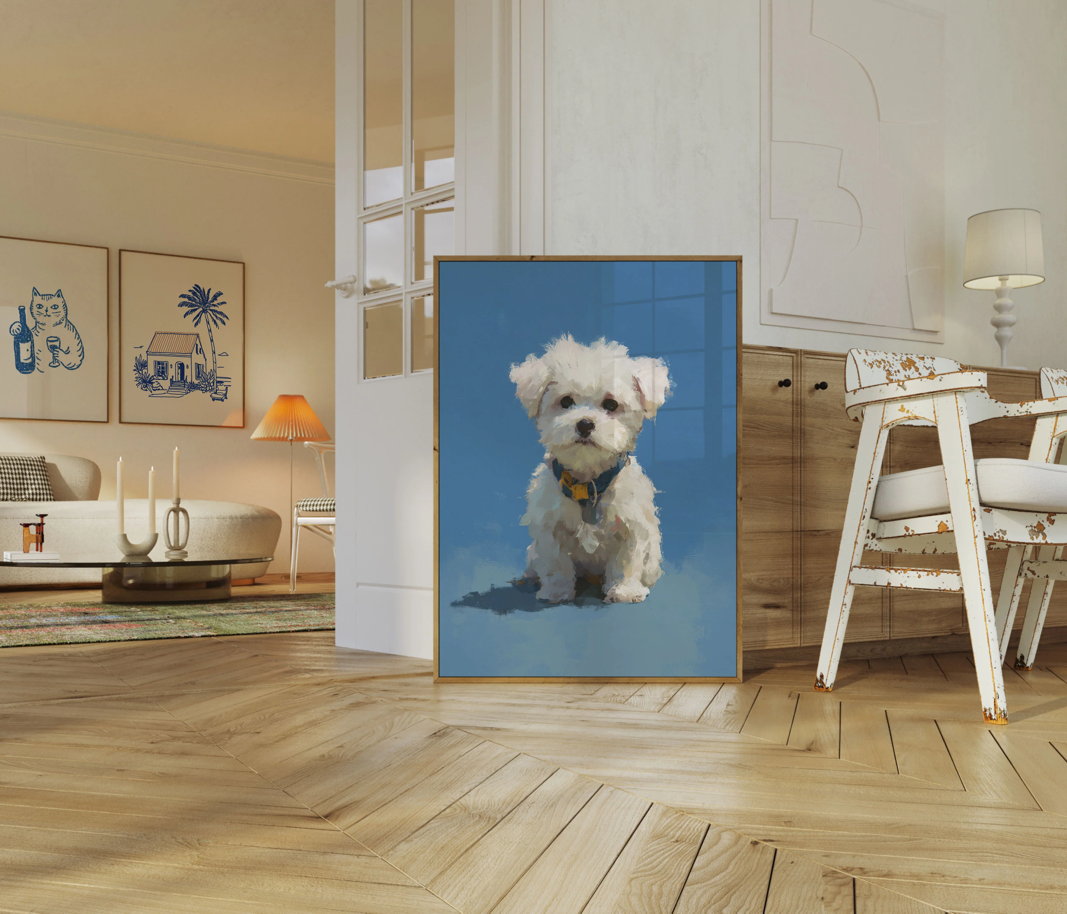 Fluffy White Puppy Poster - Image 5