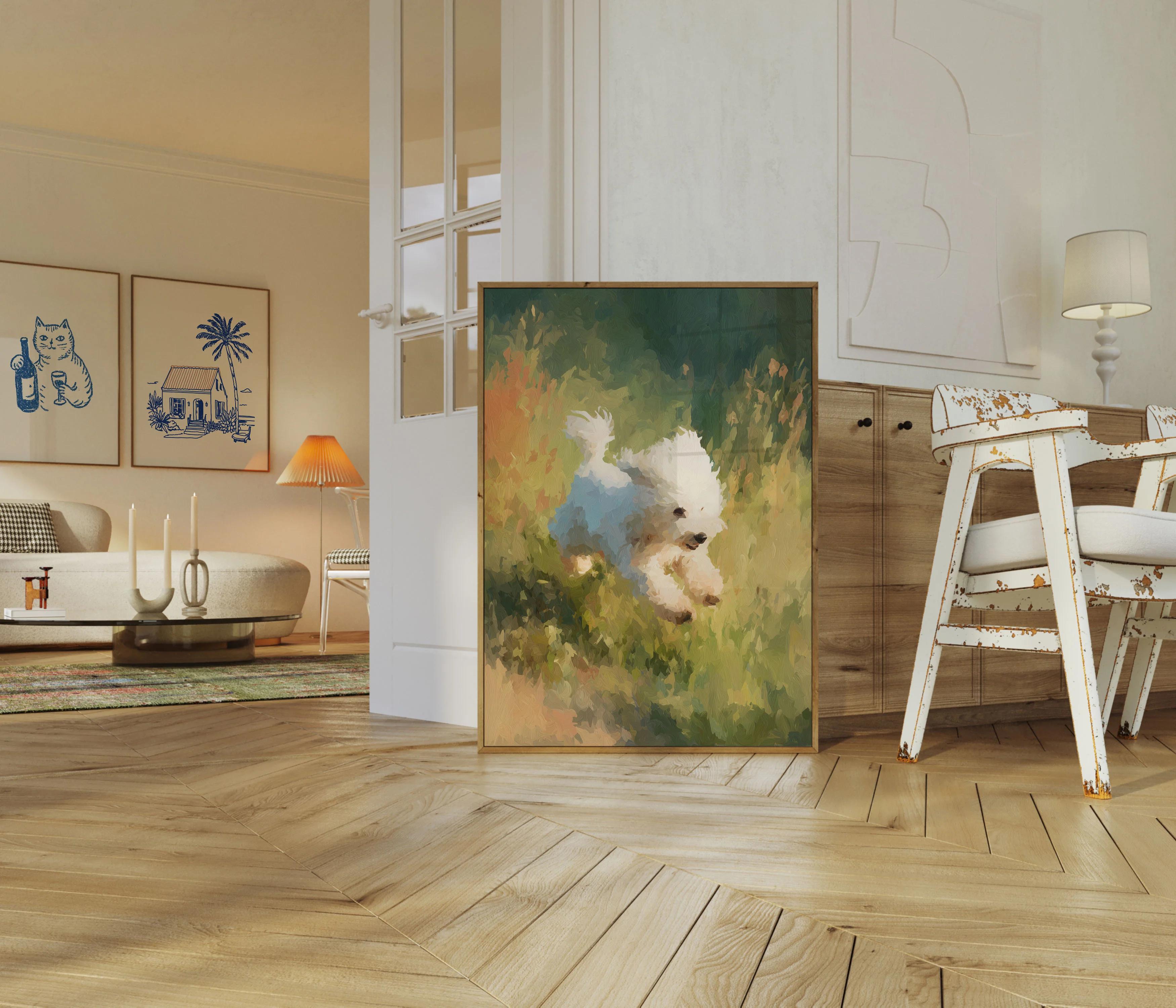 Fluffy White Puppy Poster - Image 5