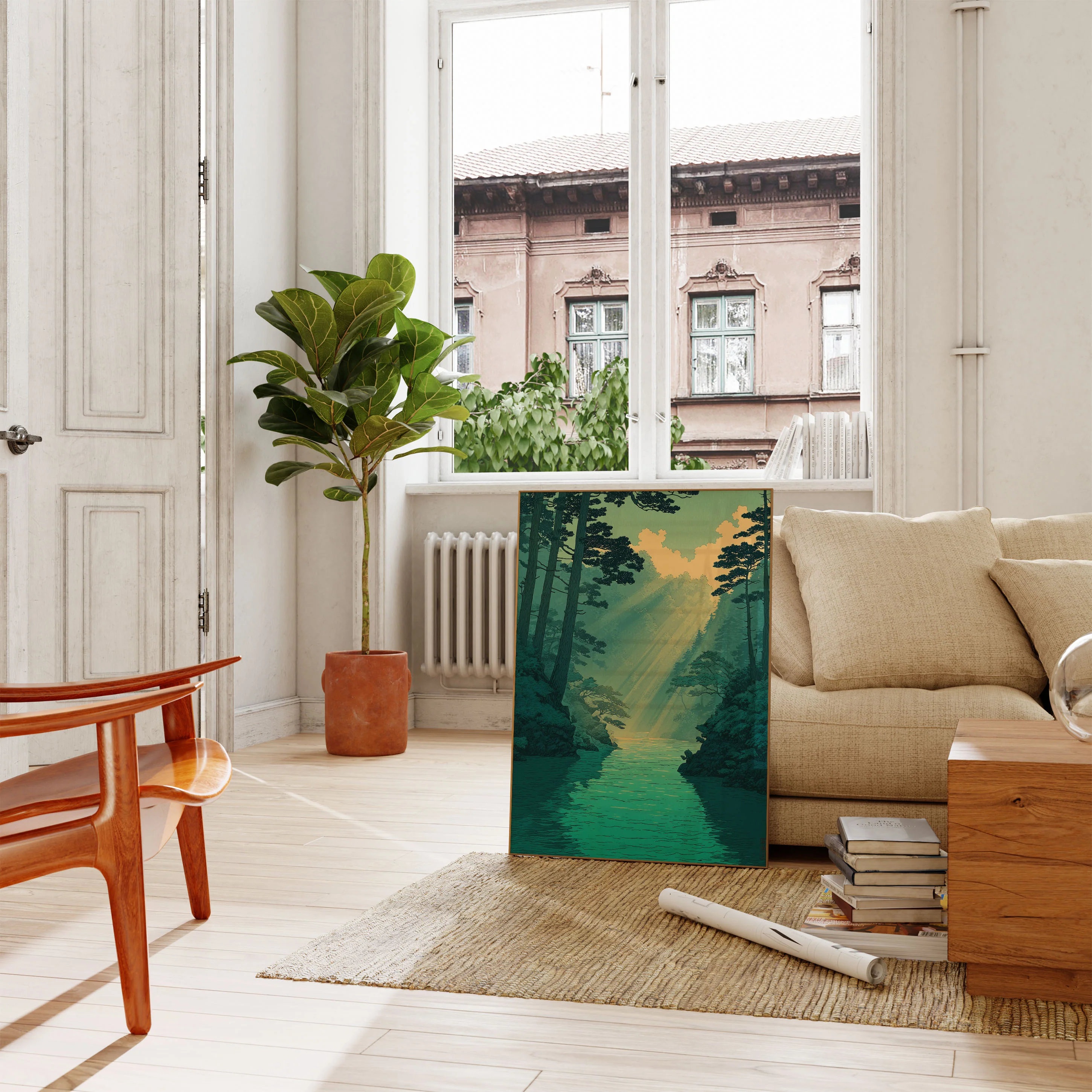 Forest Stream Sunlight Poster - Image 2