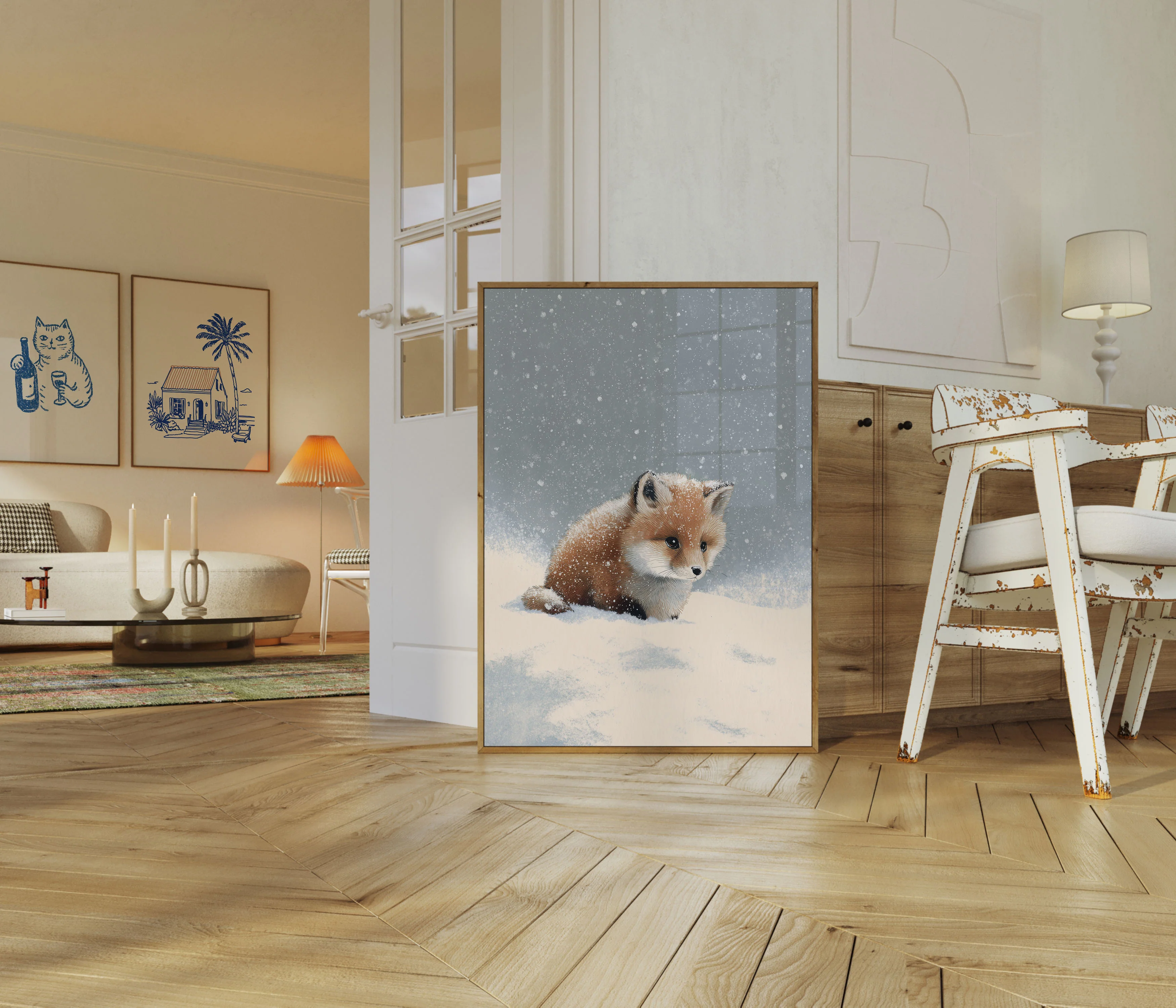 Fox in Winter Snow Poster - Image 5