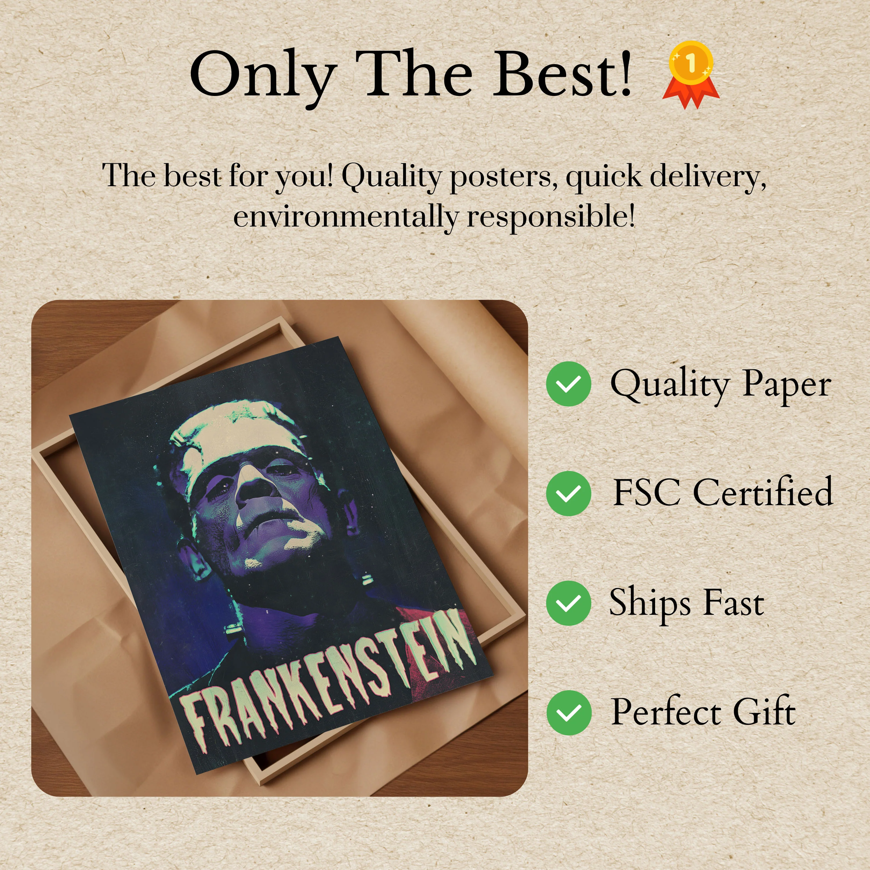 Frankenstein Monster Classic Poster - Image 3