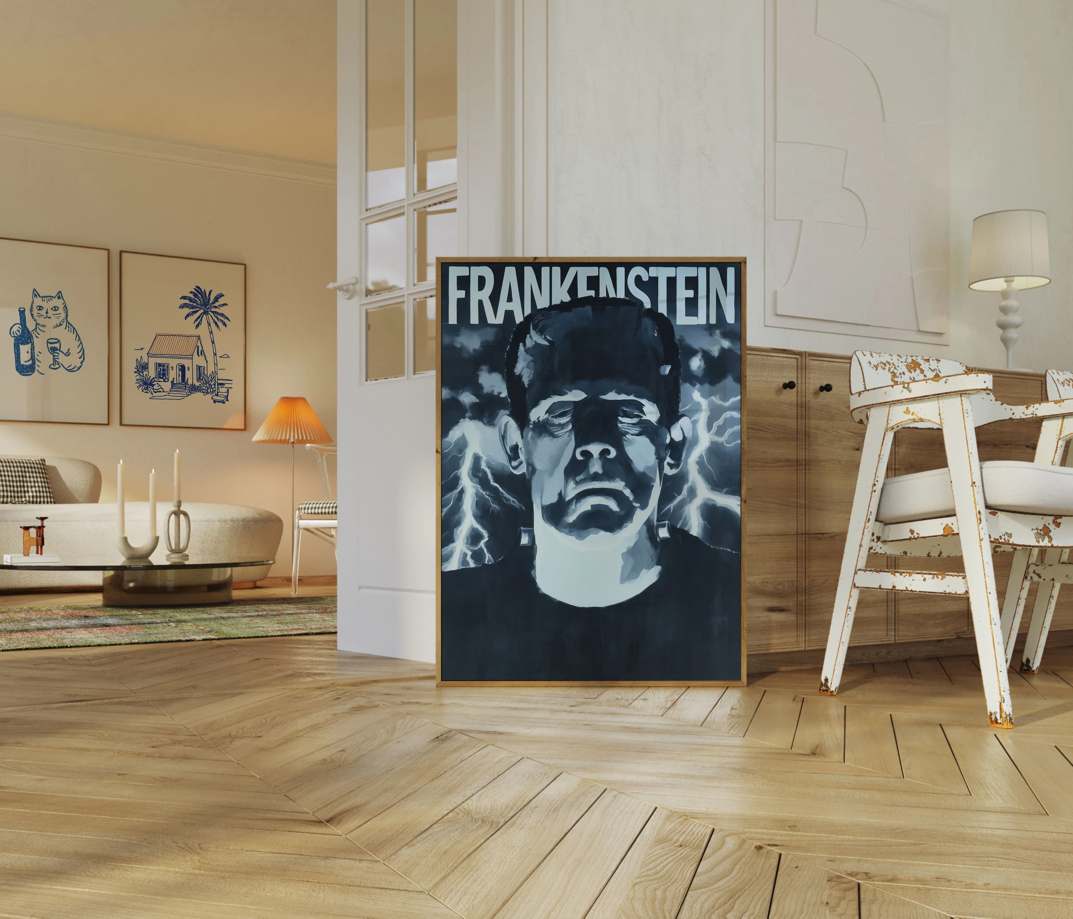 Frankenstein Monster Lightning Poster - Image 5