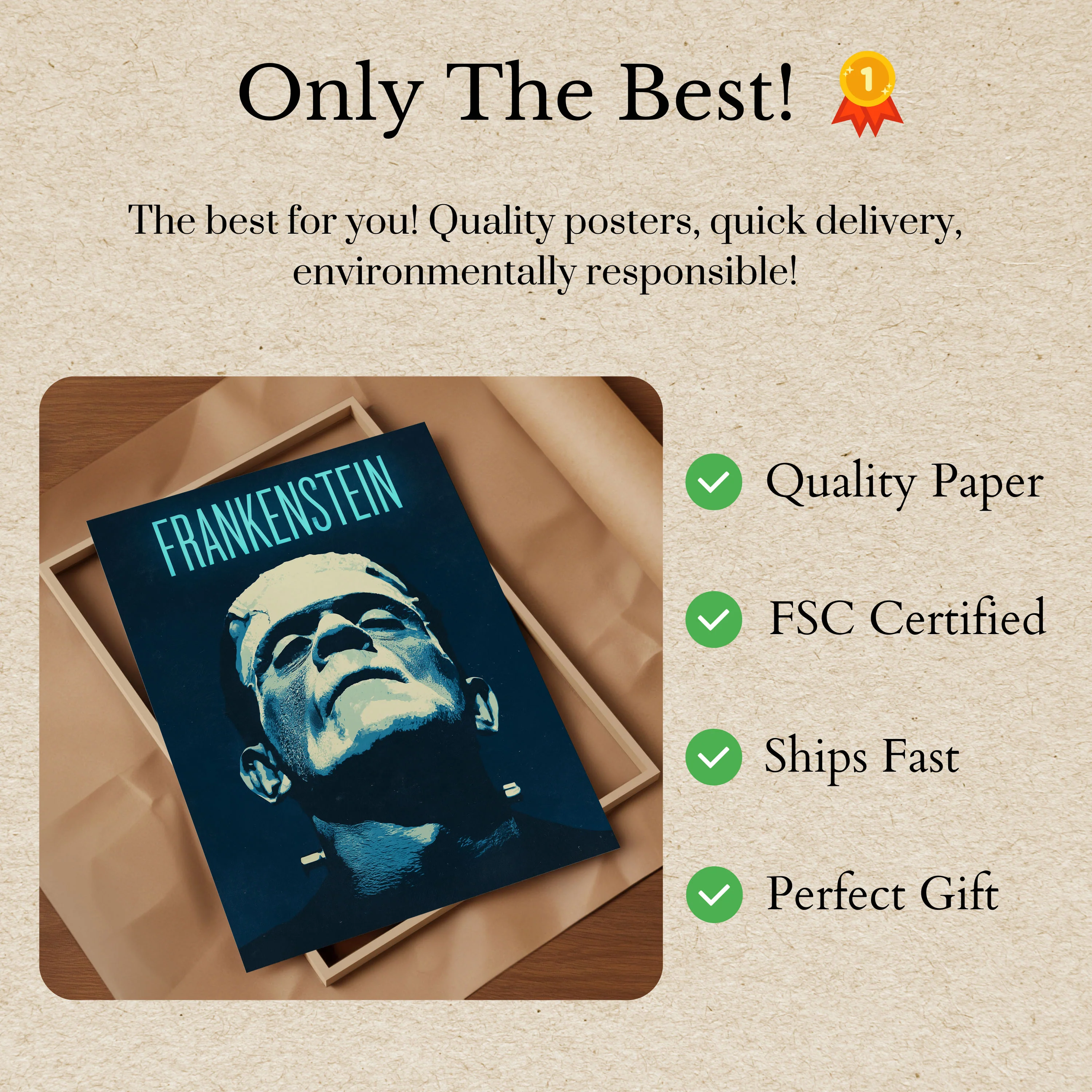 Frankenstein's Monster Pop Art Poster - Image 3