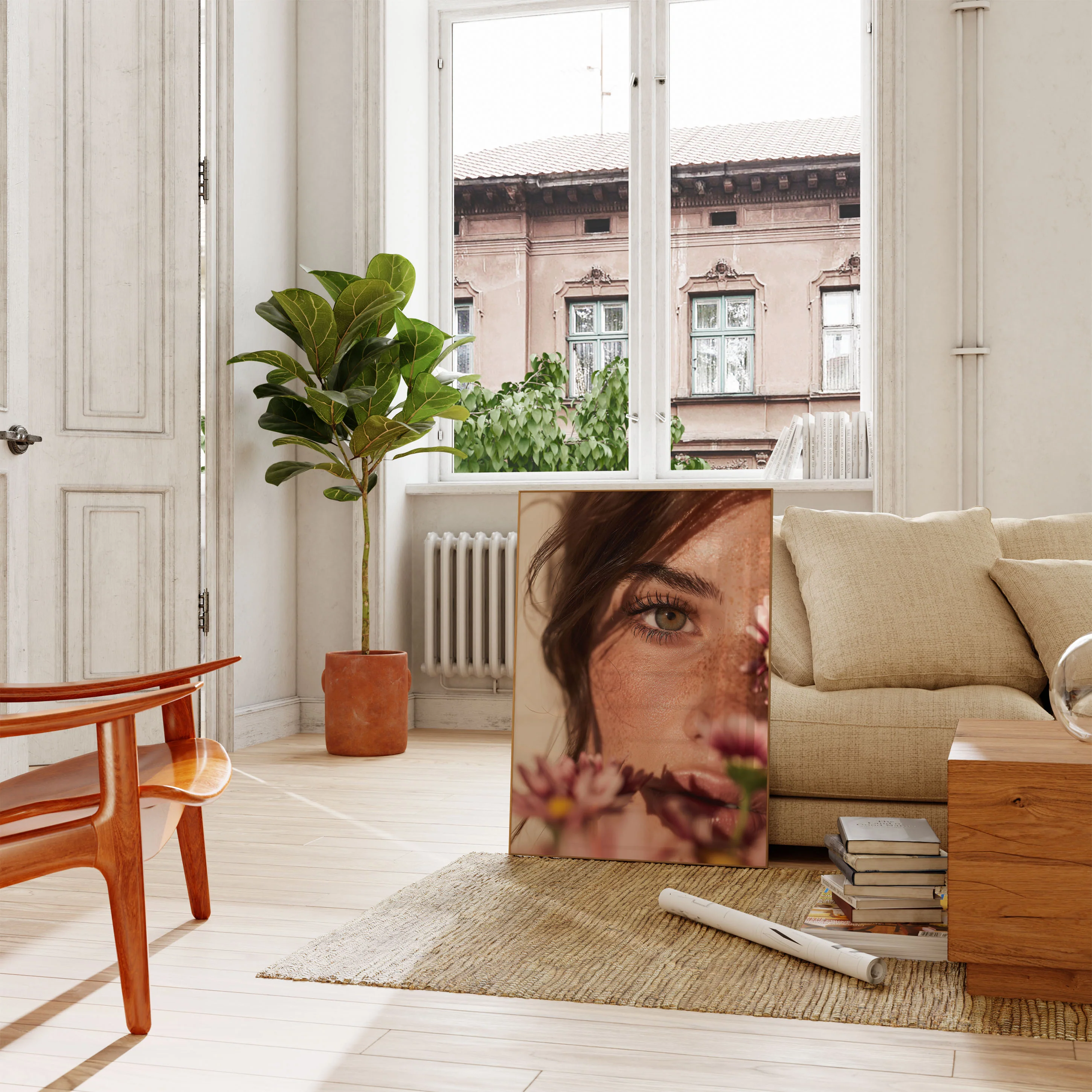 Freckled Beauty in Bloom Poster - Image 2