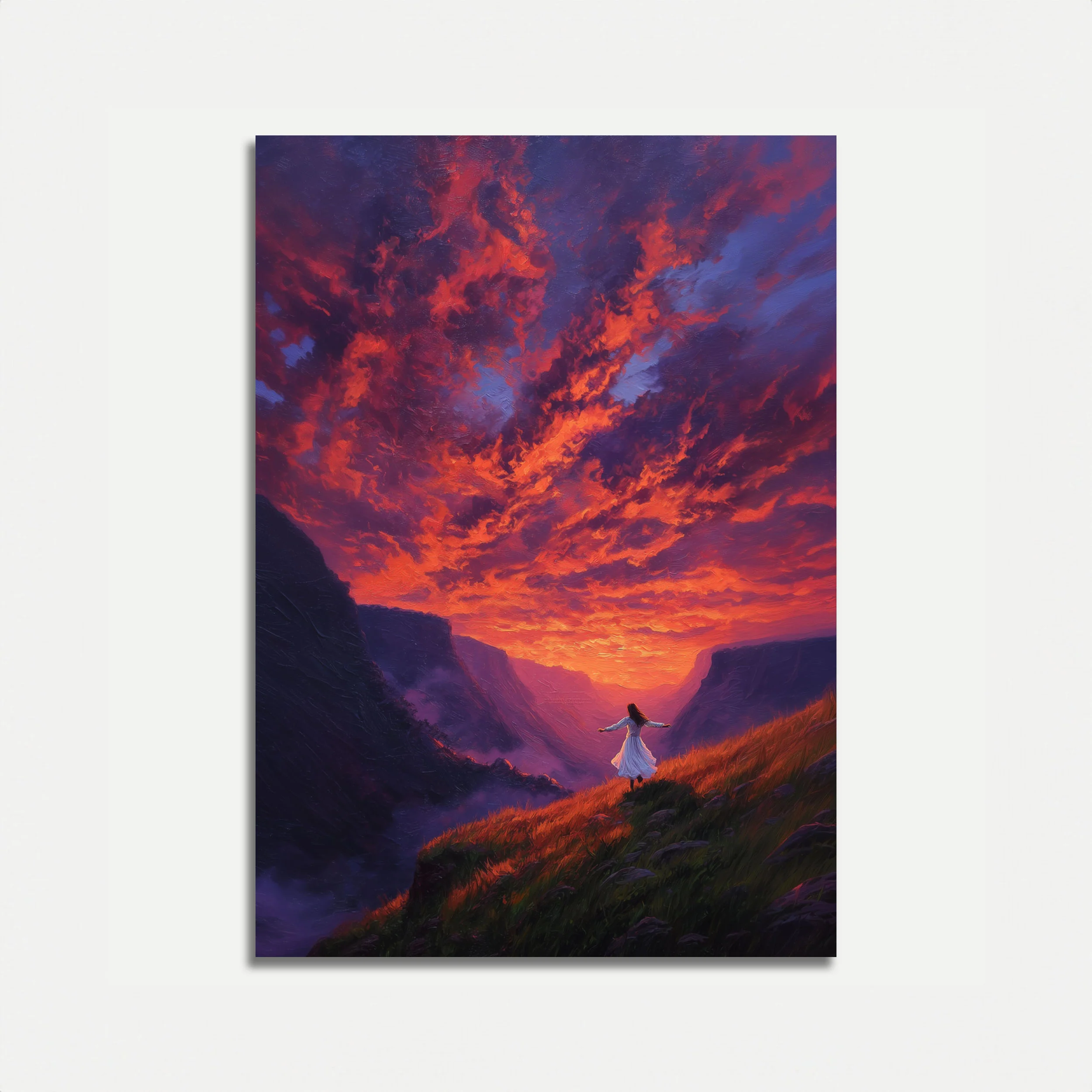 Freedom in Fiery Sunset Poster