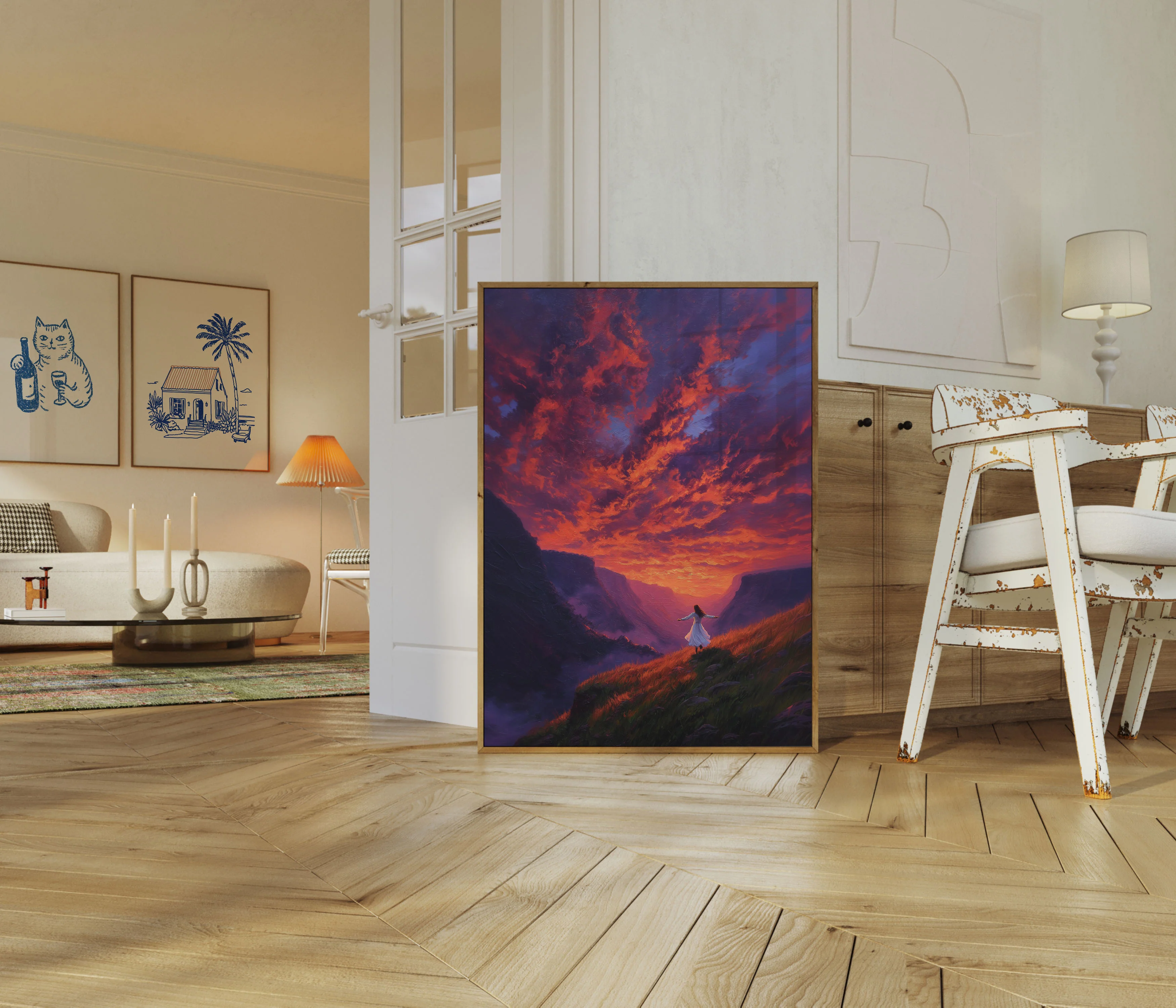 Freedom in Fiery Sunset Poster - Image 5