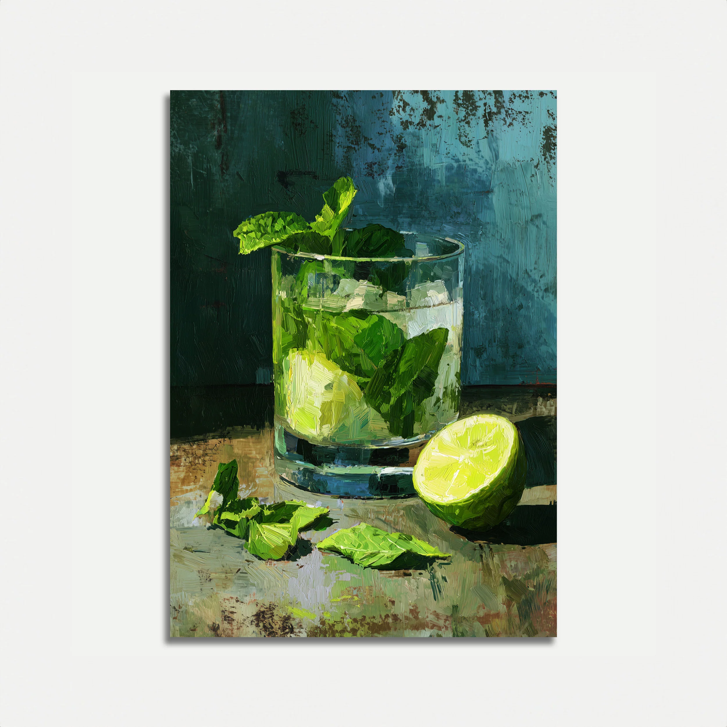 Fresh Mojito Cocktail Poster