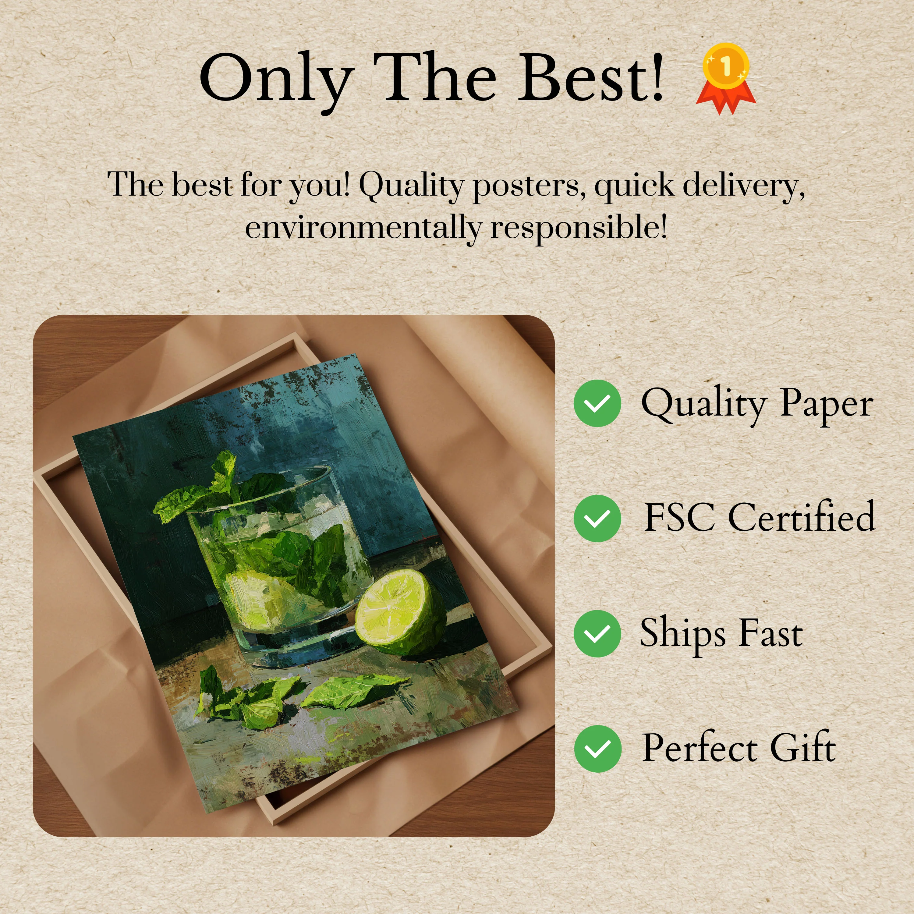 Fresh Mojito Cocktail Poster - Image 3