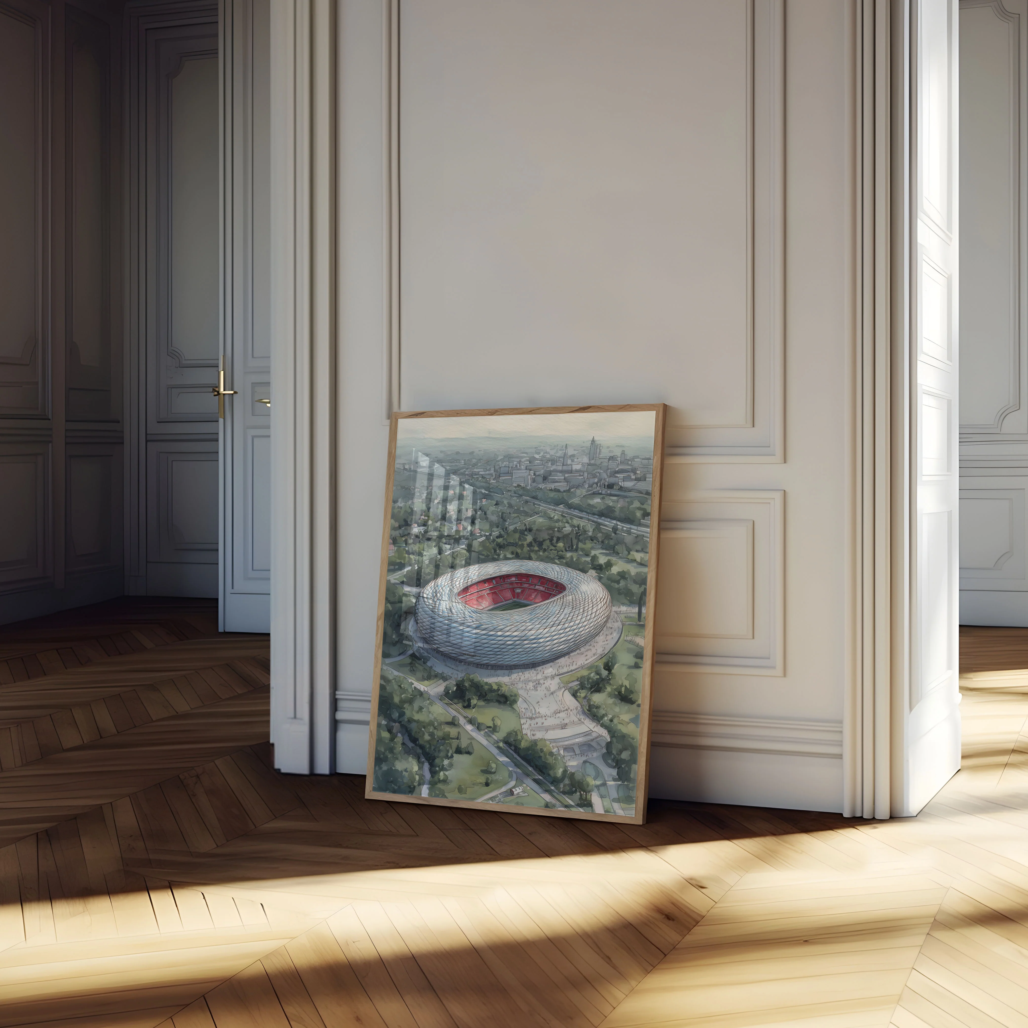 Futuristic Stadium Architectural Poster - Image 4